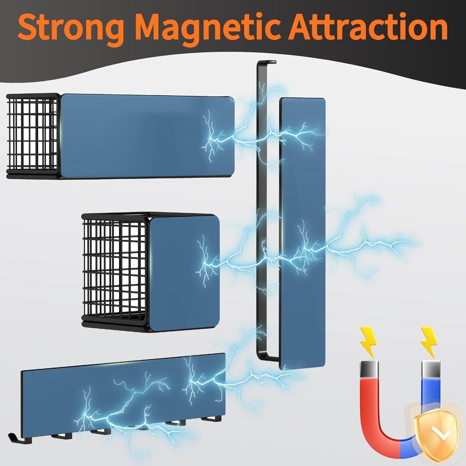 Estante Magnético para Especias DecruKaltiz 6-Pack Negro