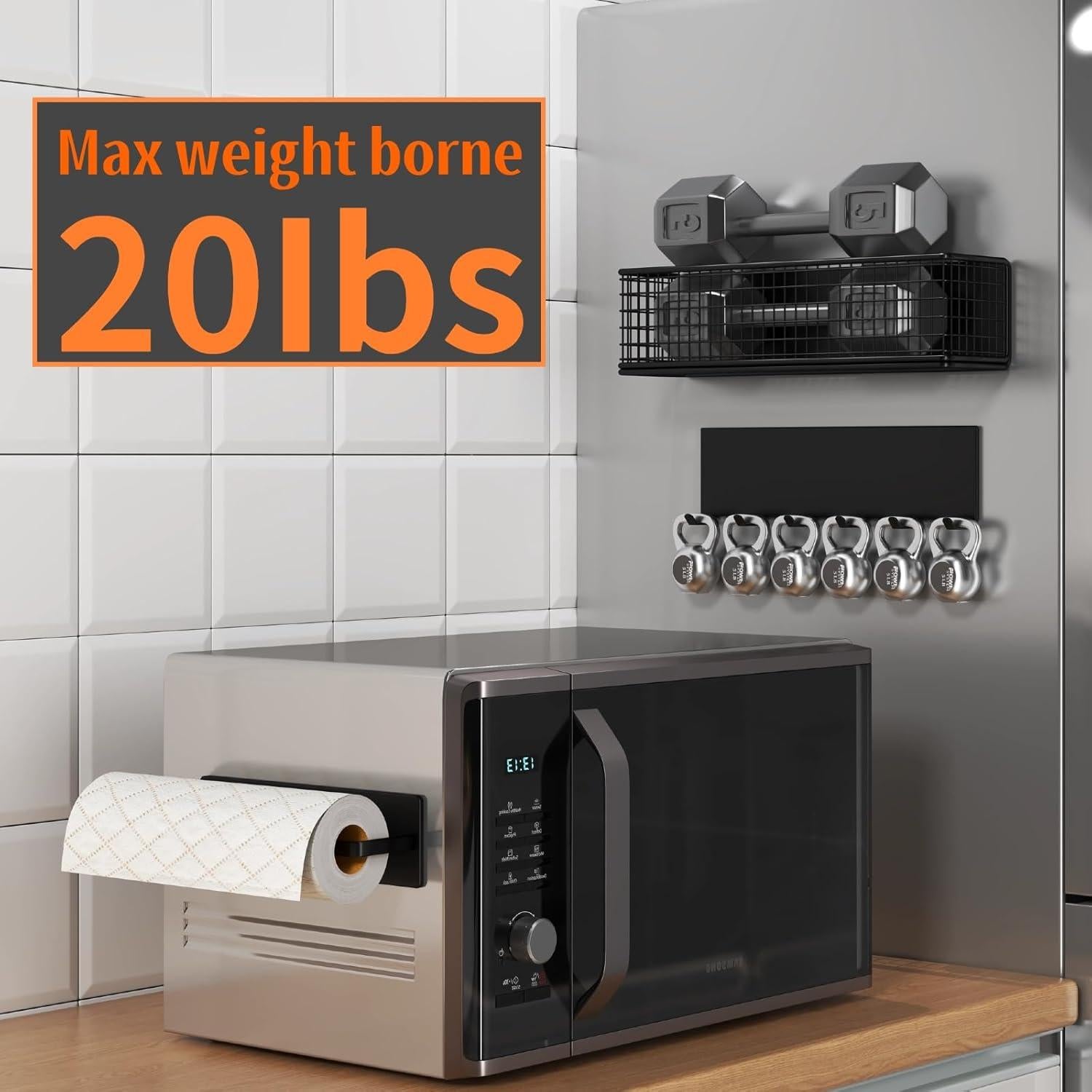 Estante Magnético para Especias DecruKaltiz 6-Pack Negro