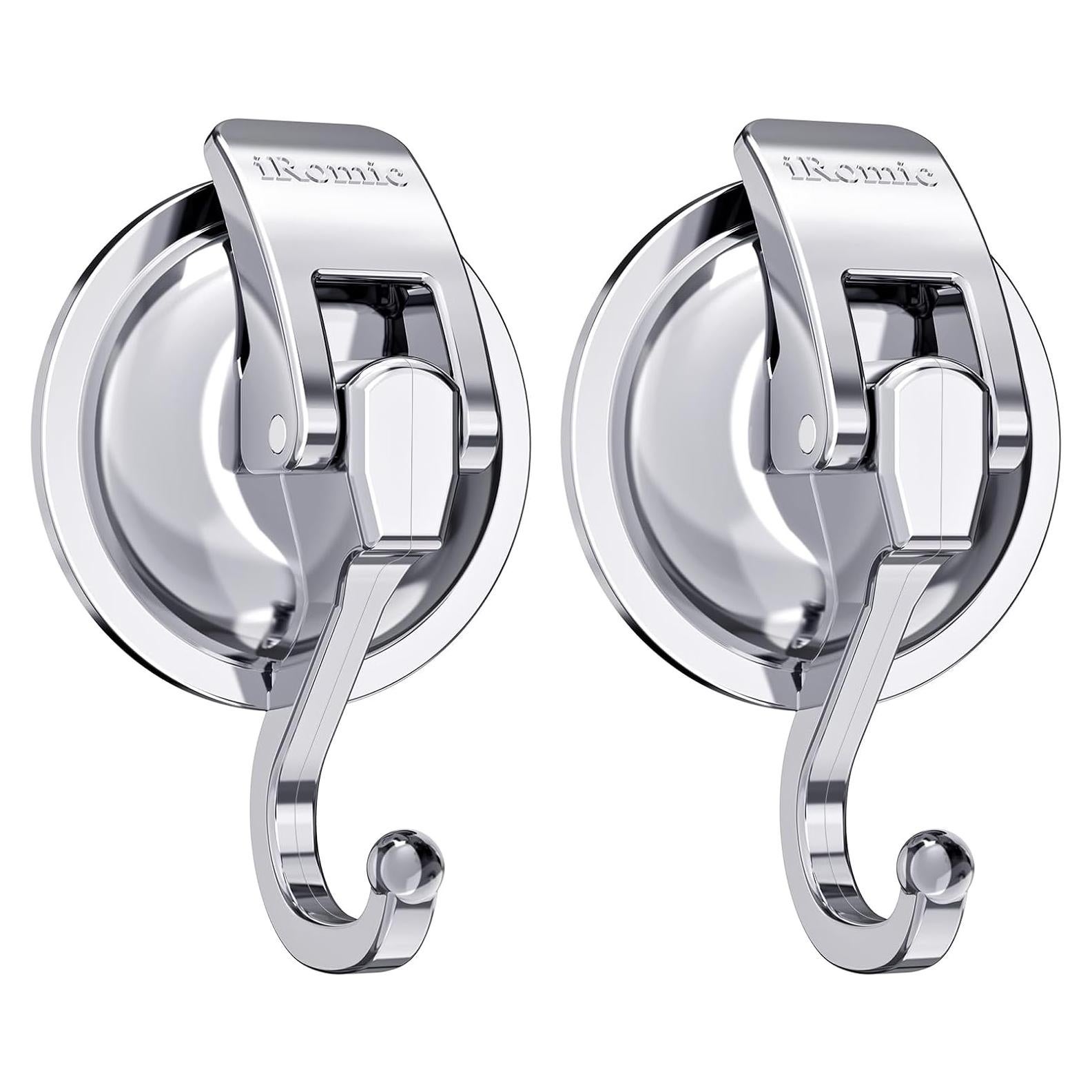 Ganchos de Ventosa iRomic Alta Resistencia 2 Pack Plata