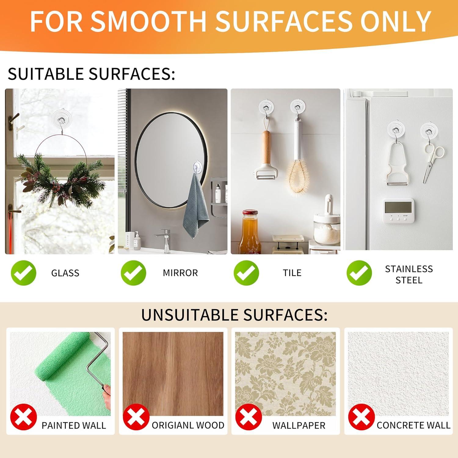 Ganchos de Ventosa Reutilizables Scaups - 18 Piezas 4.49cm