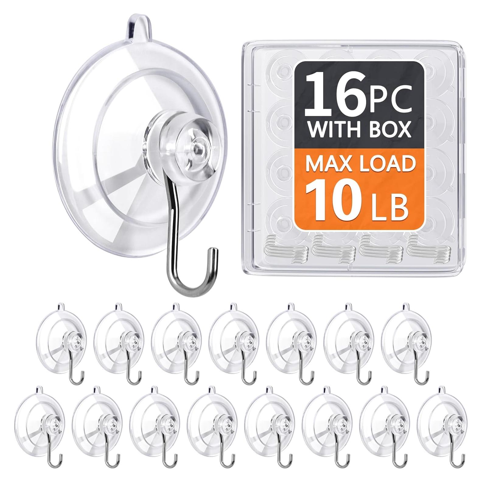 Ganchos de Ventosa KORCCI 16 Piezas 10LB Reutilizables