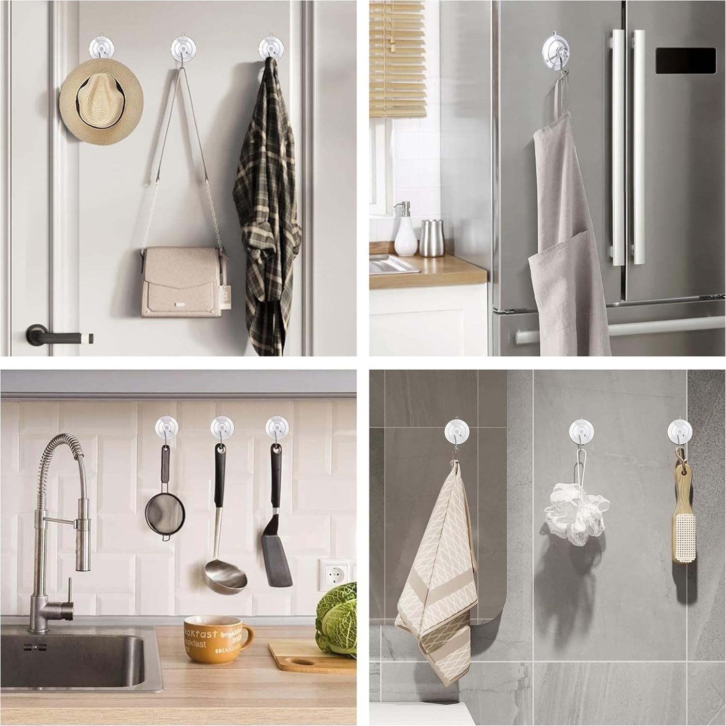 Ganchos de Ventosa KORCCI 16 Piezas 10LB Reutilizables