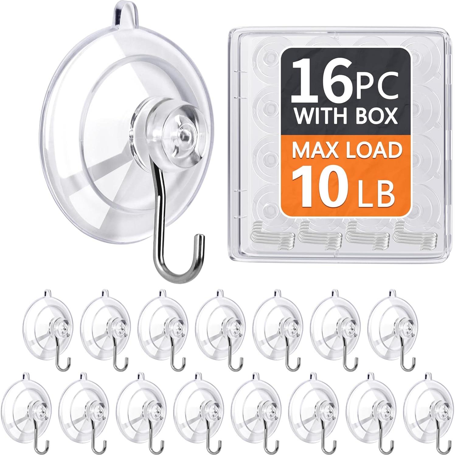 Ganchos de Ventosa KORCCI 16 Piezas 10LB Reutilizables