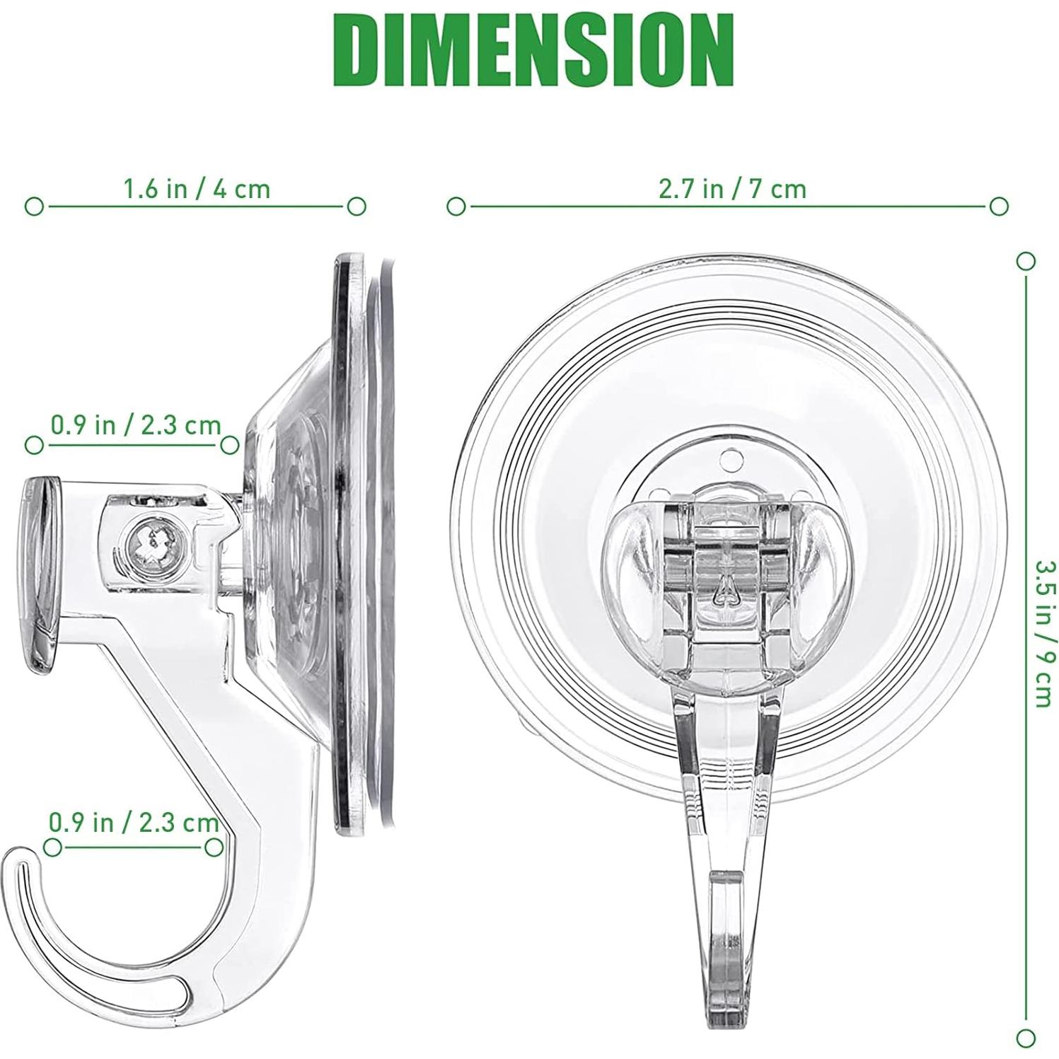 Ganchos de Ventosa Transparentes EAMOMORK - 4 Unidades, 4.5 kg