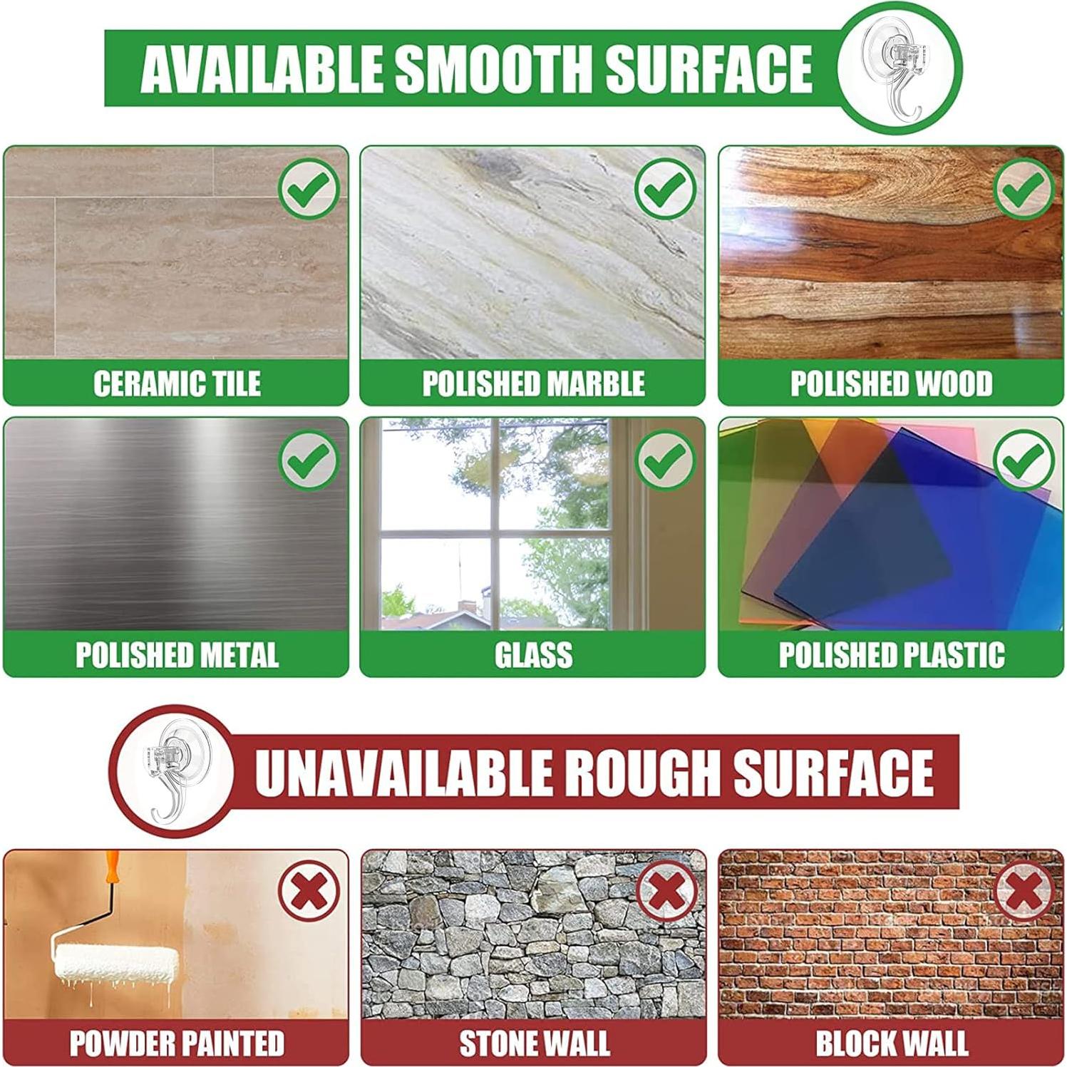 Ganchos de Ventosa Transparentes EAMOMORK - 4 Unidades, 4.5 kg