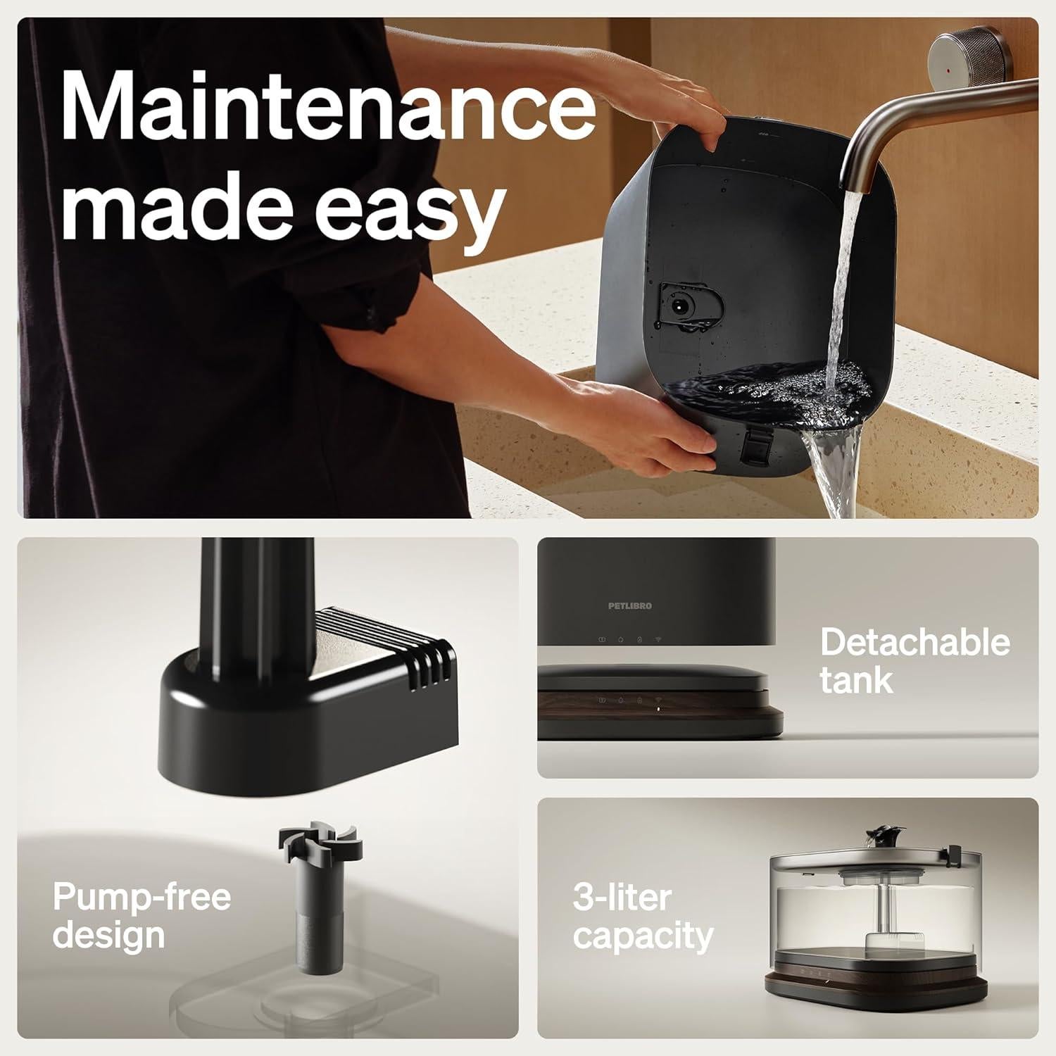 Fuente de Agua Inalámbrica PETLIBRO 3L para Gatos y Perros