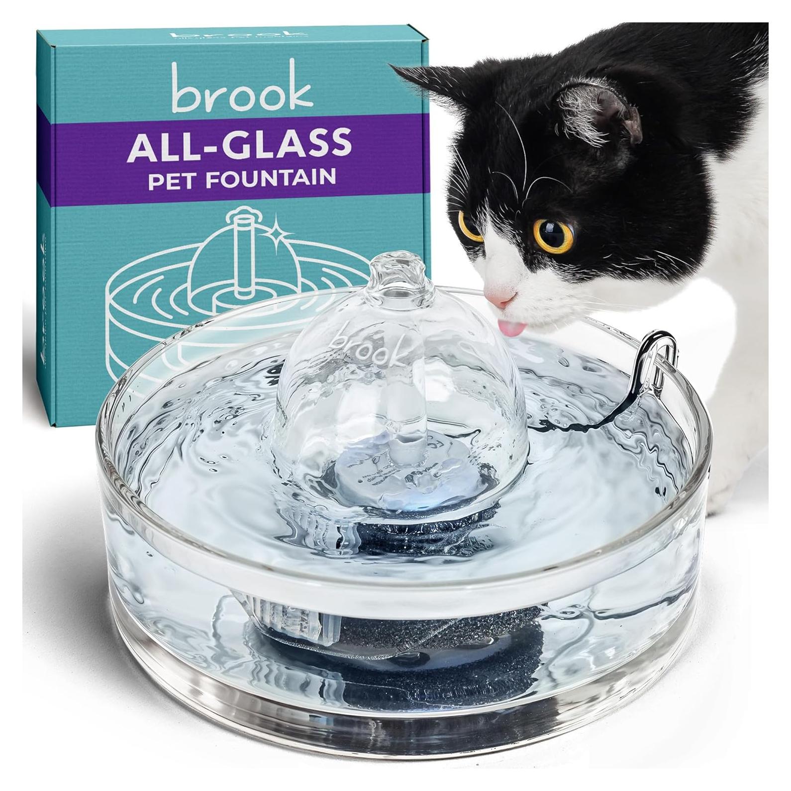 Fuente de Agua para Mascotas Brook - 2.7L - Vidrio Higiénico