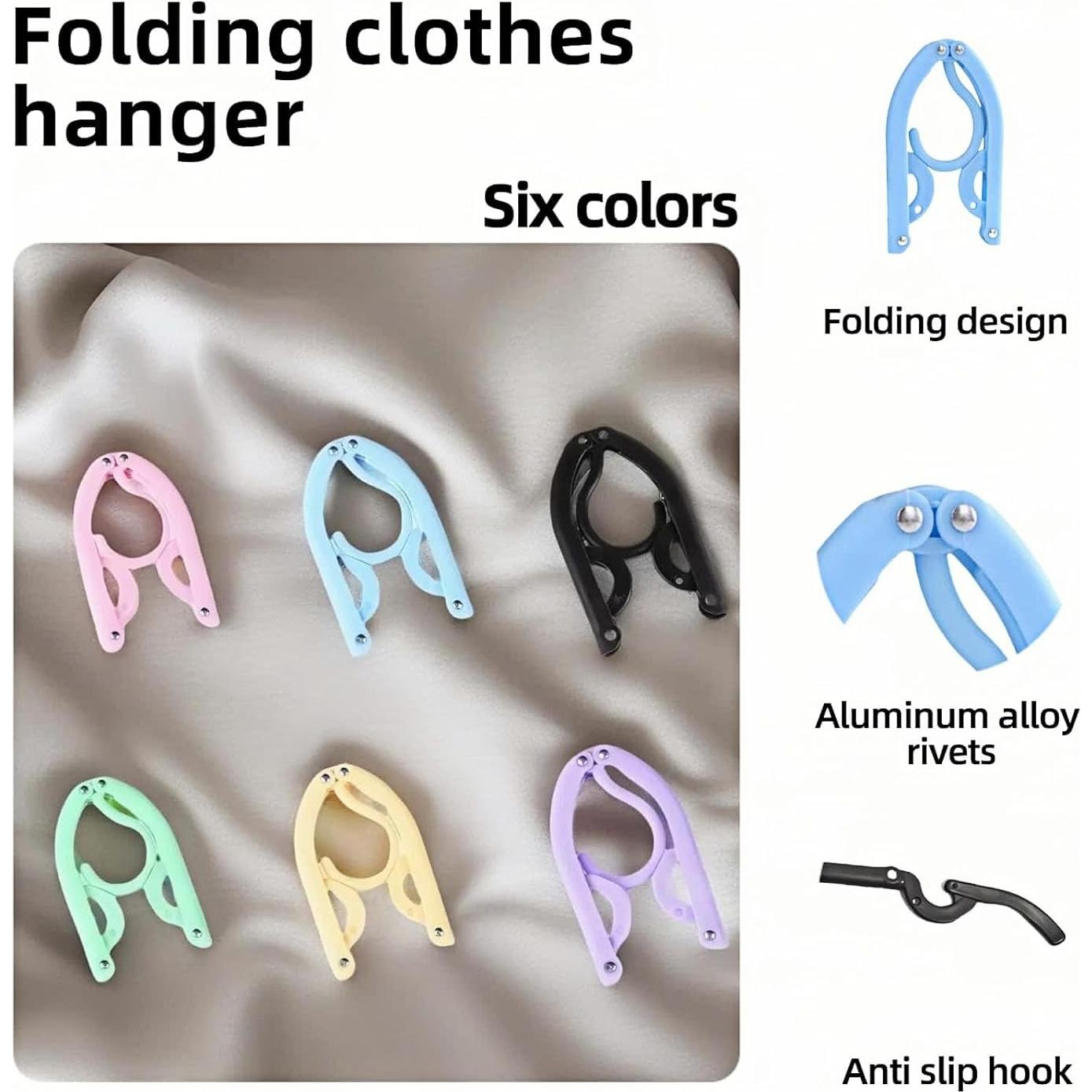 Pack de 6 Perchas Plegables Chinshwehaw Antideslizantes