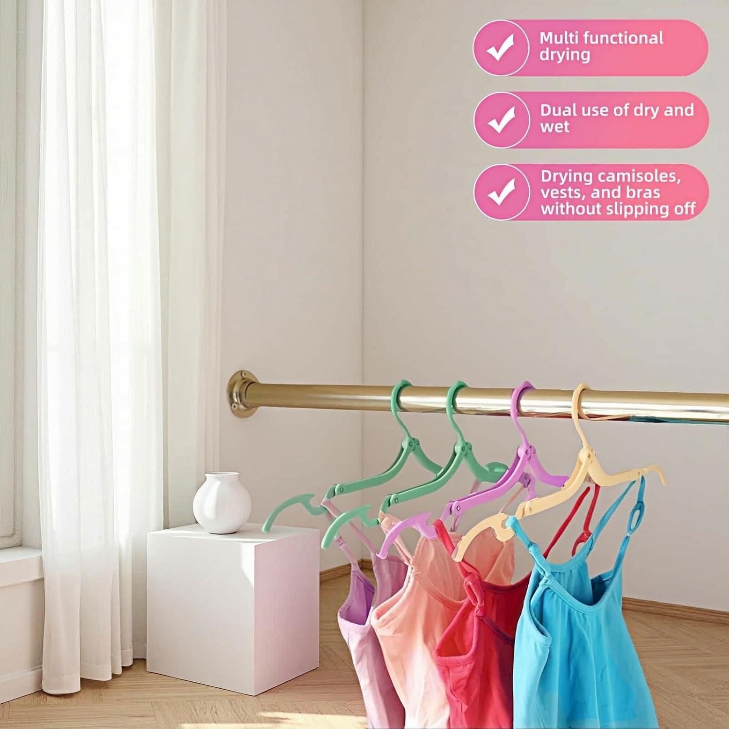 Pack de 6 Perchas Plegables Chinshwehaw Antideslizantes