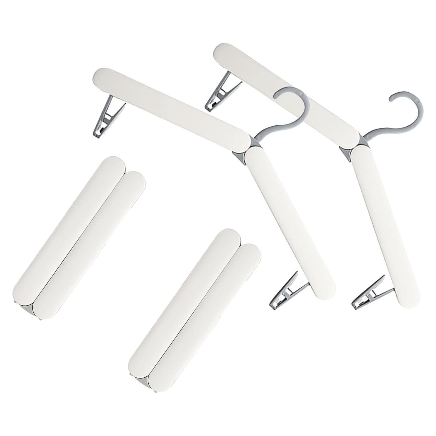 Paquete de 4 Perchas Plegables DPWZTIA Blancas para Viaje