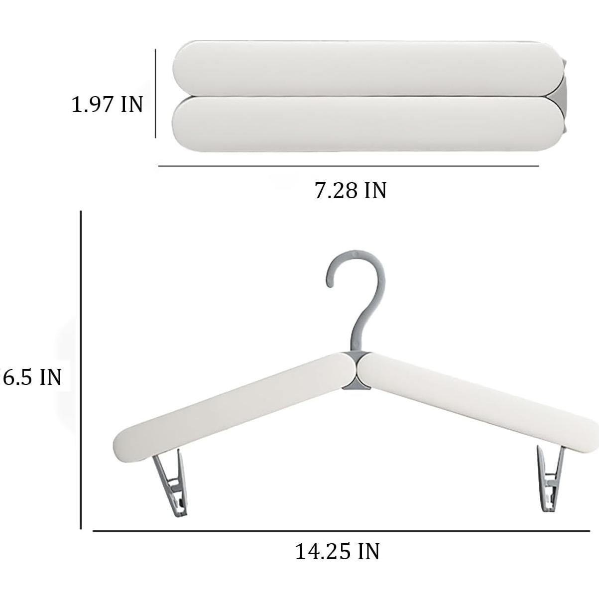 Paquete de 4 Perchas Plegables DPWZTIA Blancas para Viaje