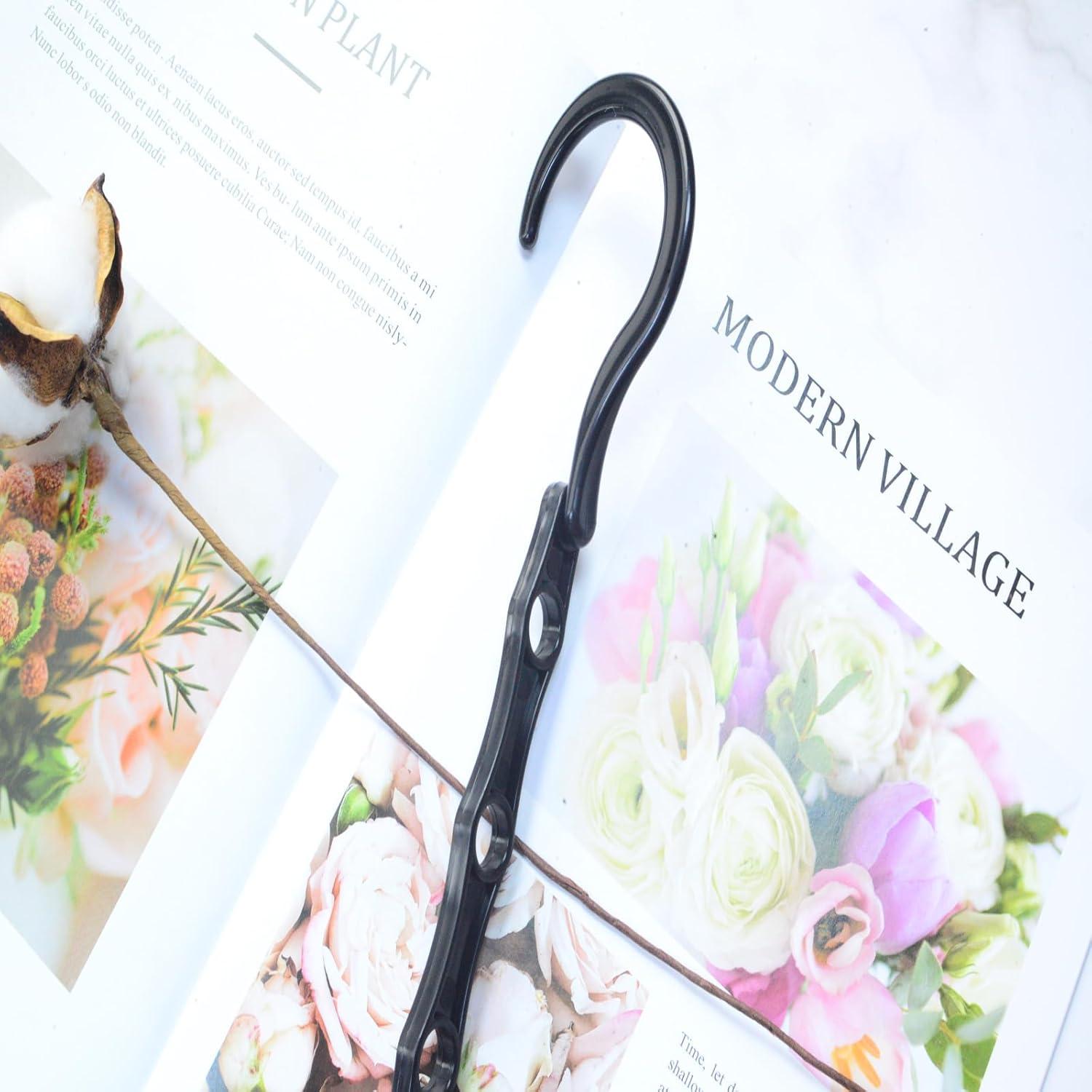 Paquete de 8 Perchas Ahorra Espacio WONGPERG Plástico Negro