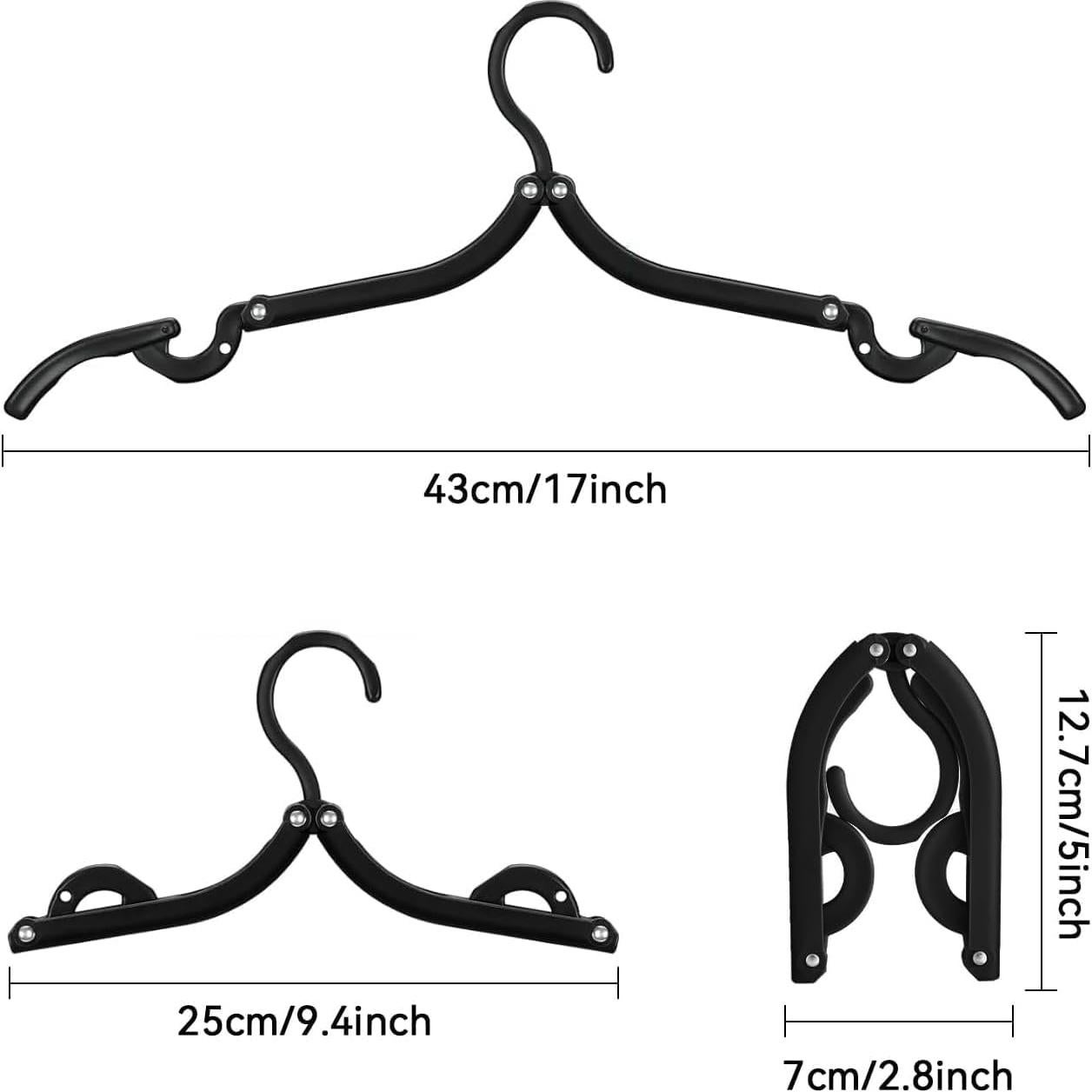 Perchas Plegables de Viaje Heshebuy - 24 Piezas Multifuncionales