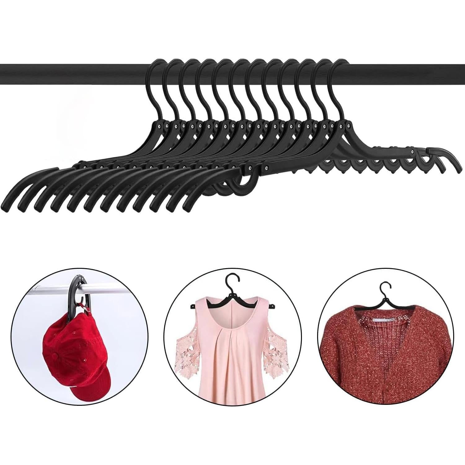 Perchas Plegables de Viaje Heshebuy - 24 Piezas Multifuncionales