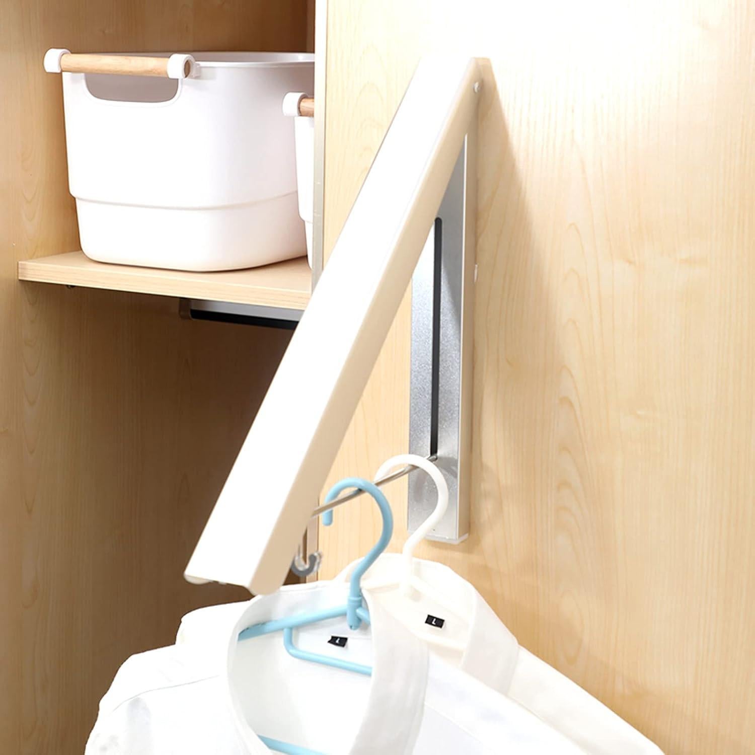 Perchero Plegable Montado en Pared MXFDOKD Blanco 5kg