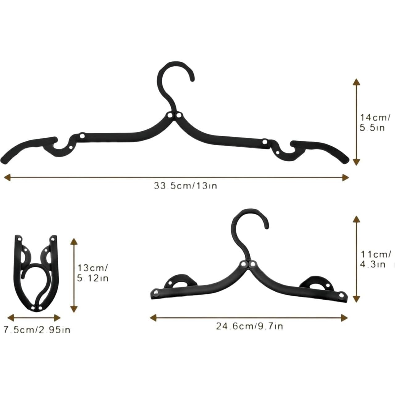 10 Perchas Plegables de Viaje FlyNautics - Ahorra Espacio