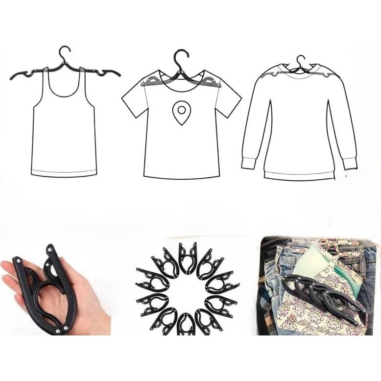 10 Perchas Plegables de Viaje FlyNautics - Ahorra Espacio