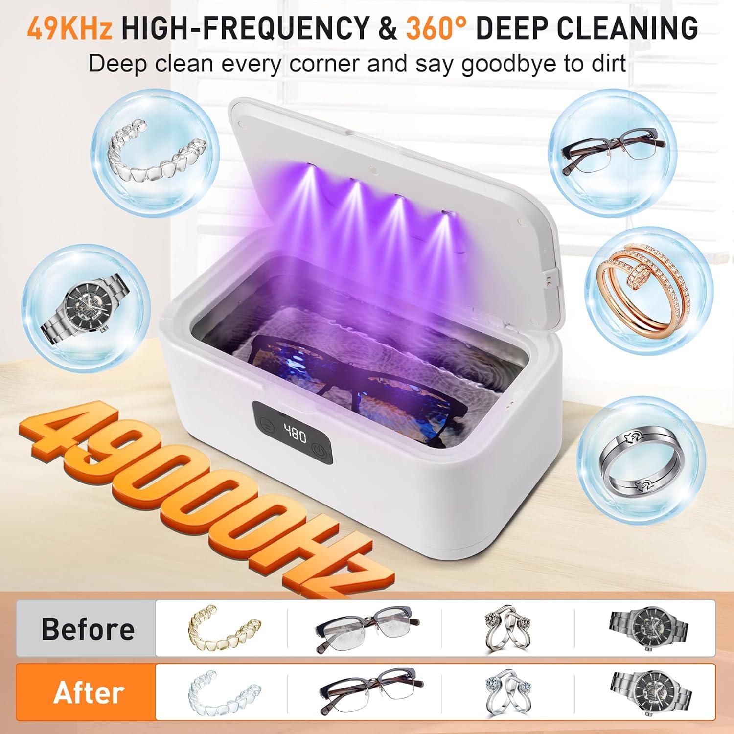 Limpiadora Ultrasónica de Joyas Snawowo A7 - 800ml, 49KHz