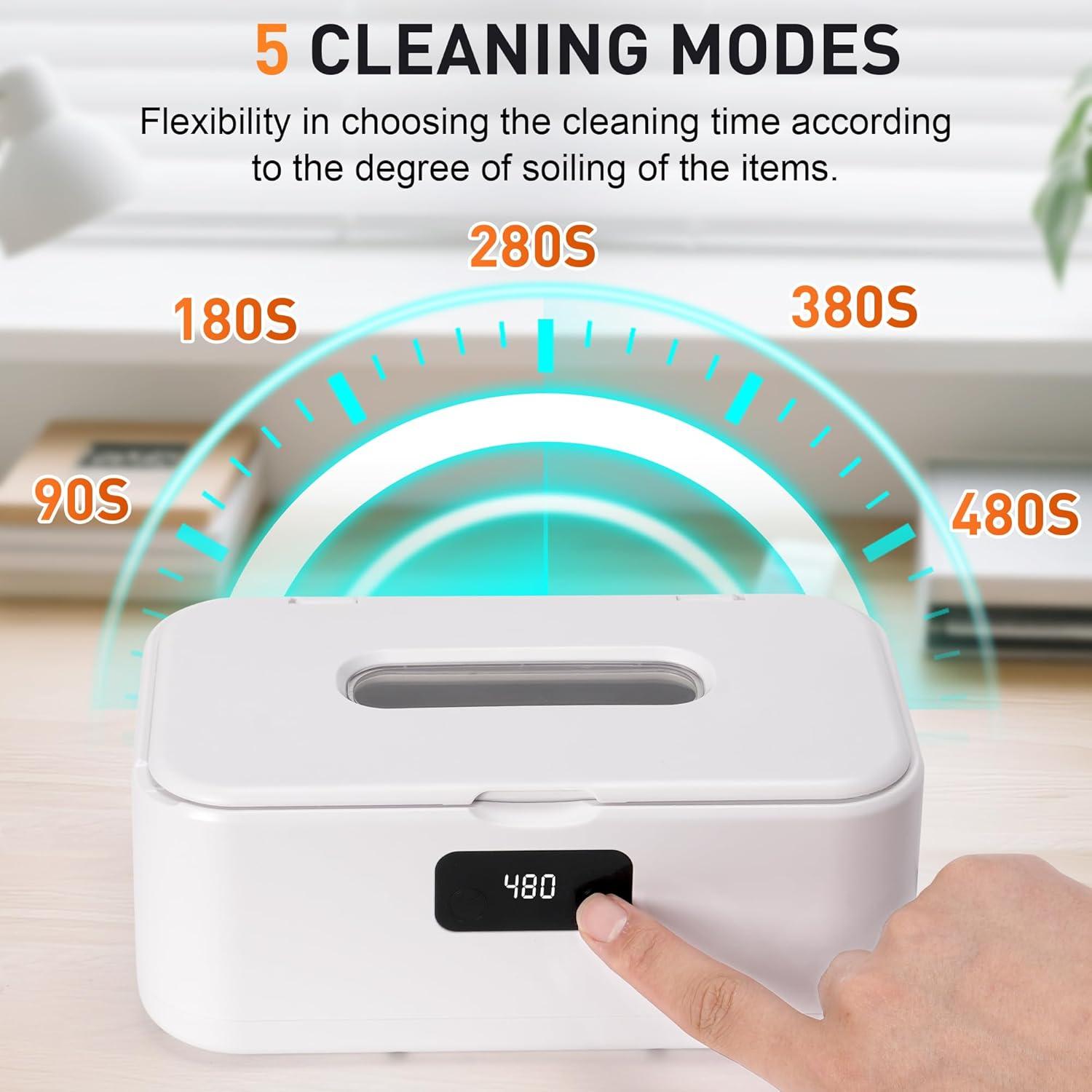 Limpiadora Ultrasónica de Joyas Snawowo A7 - 800ml, 49KHz