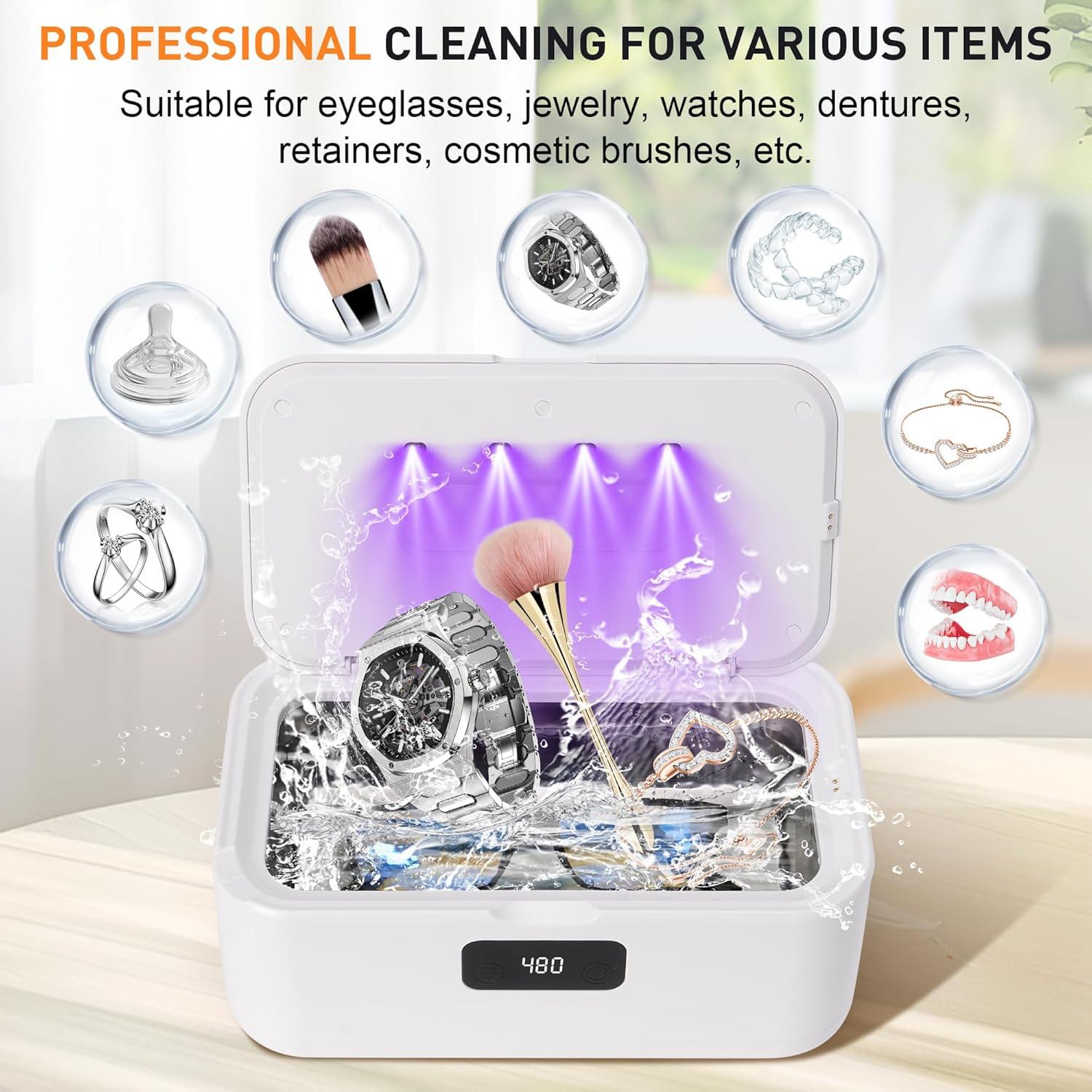 Limpiadora Ultrasónica de Joyas Snawowo A7 - 800ml, 49KHz