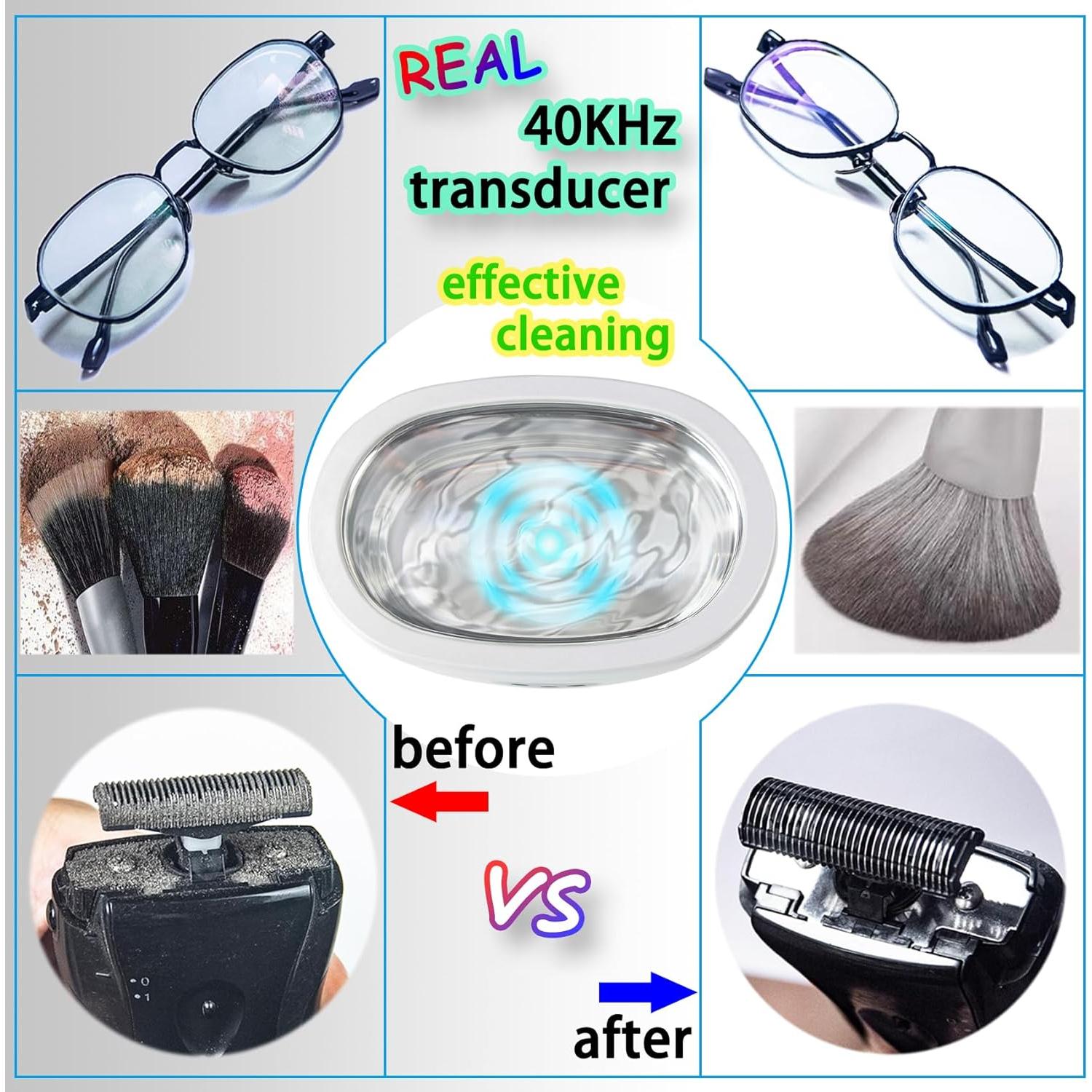 Limpiador Ultrasónico de Joyas MILEKE 600ml 40KHz con Función Degas