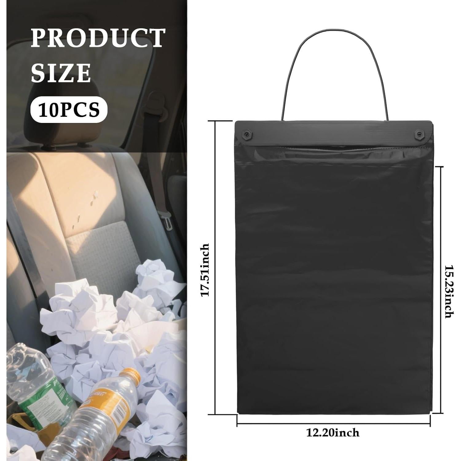 10 Bolsas de Basura para Auto YGDMD con Cierre Autoadhesivo