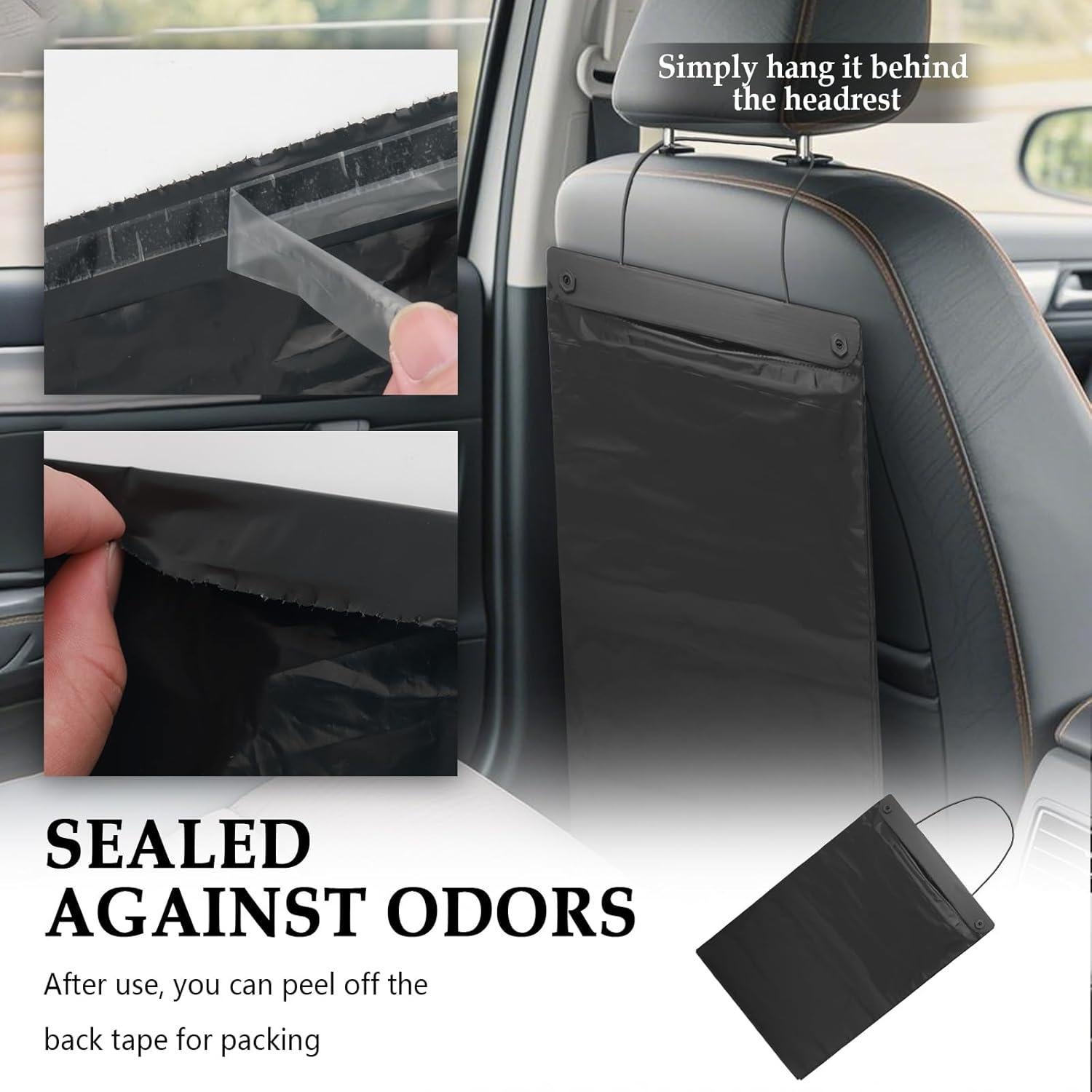 10 Bolsas de Basura para Auto YGDMD con Cierre Autoadhesivo