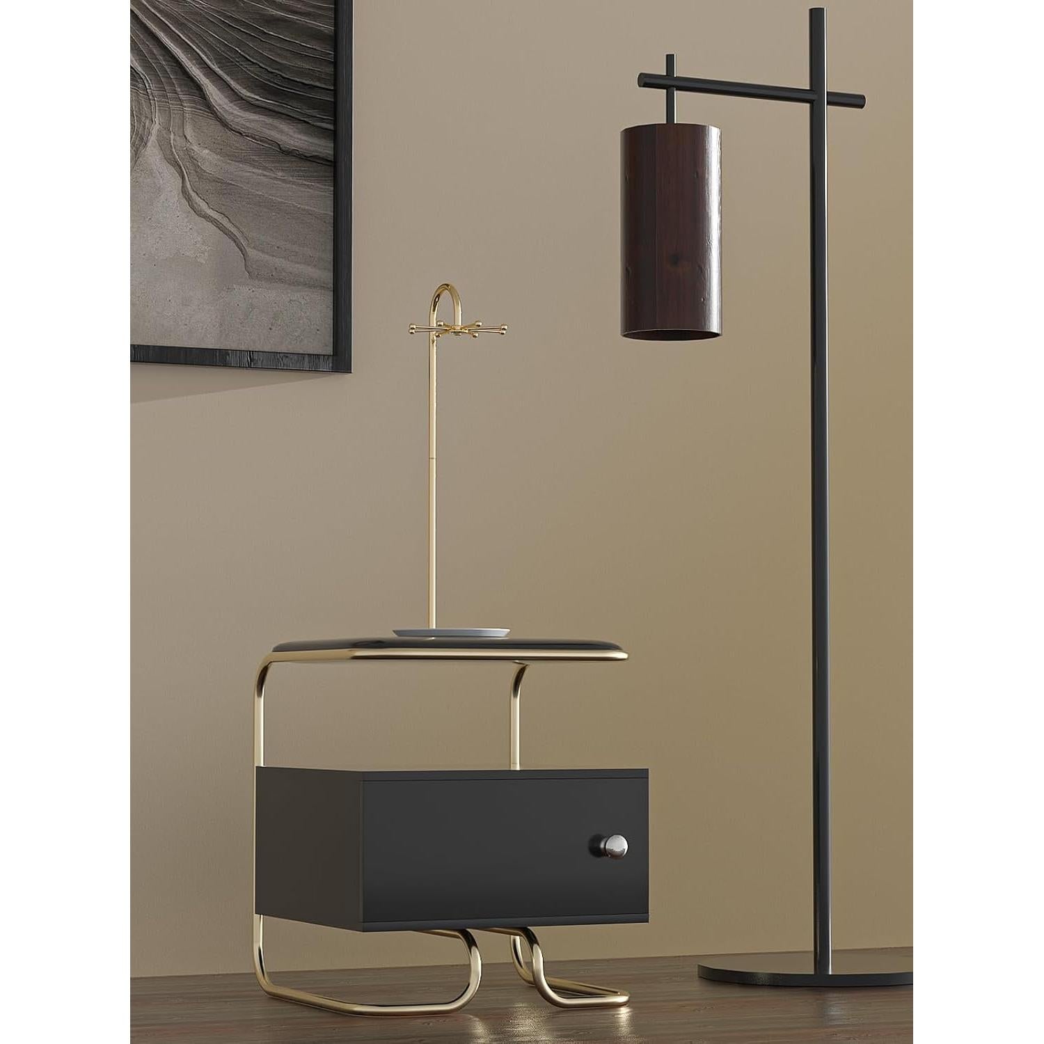 Soporte Giratorio de Joyería Coward Dorado para Collares y Pulseras