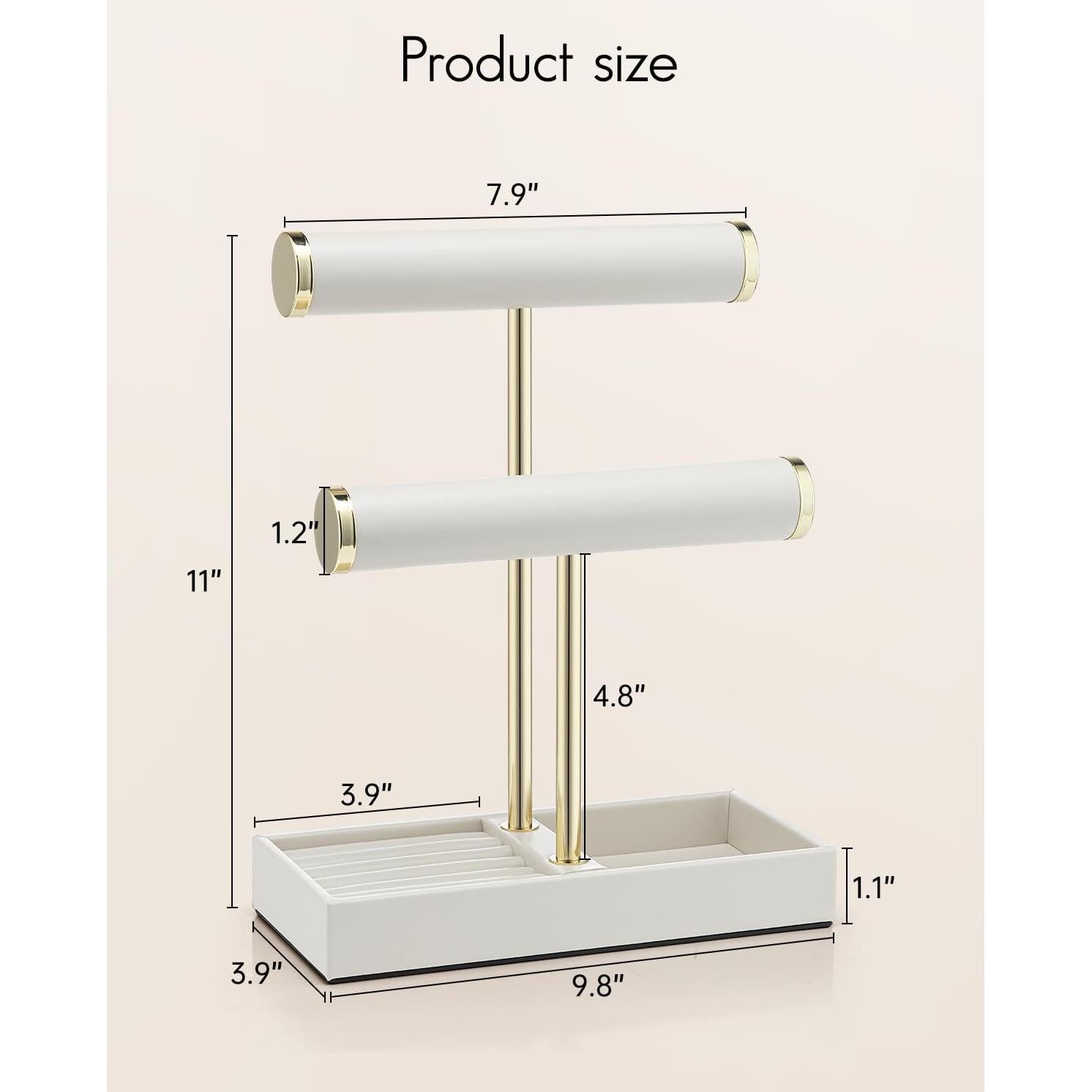 Organizador de Joyería Vlando Blanco - Soporte de Pulseras y Collares