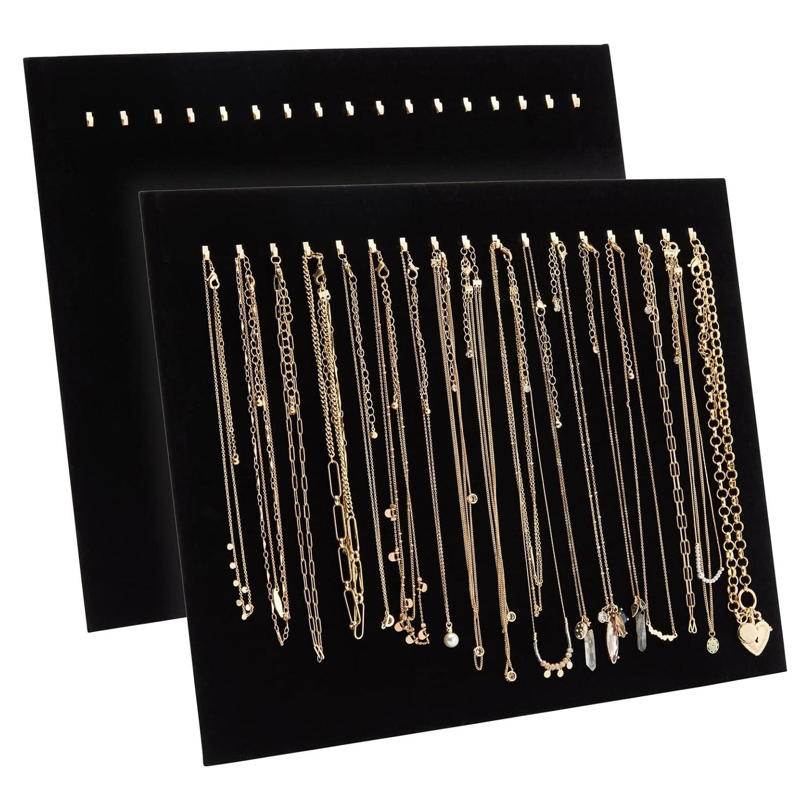 Exhibidor de Joyería Terciopelo Negro Bright Creations 2 Piezas