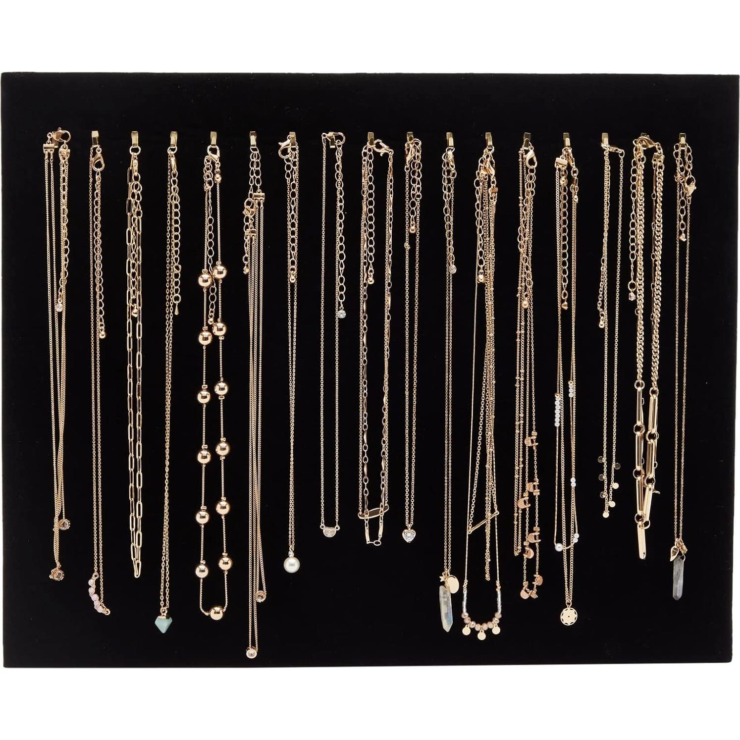 Exhibidor de Joyería Terciopelo Negro Bright Creations 2 Piezas