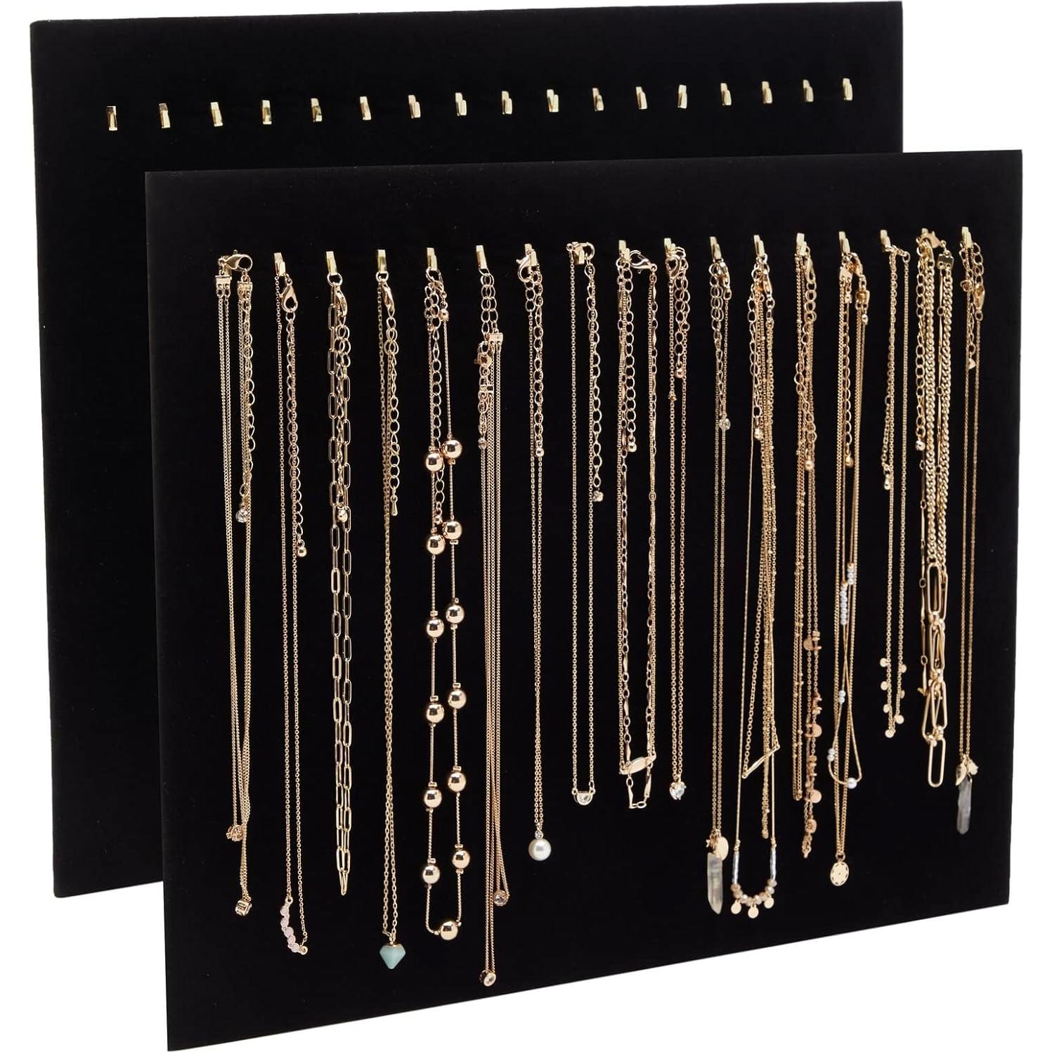 Exhibidor de Joyería Terciopelo Negro Bright Creations 2 Piezas