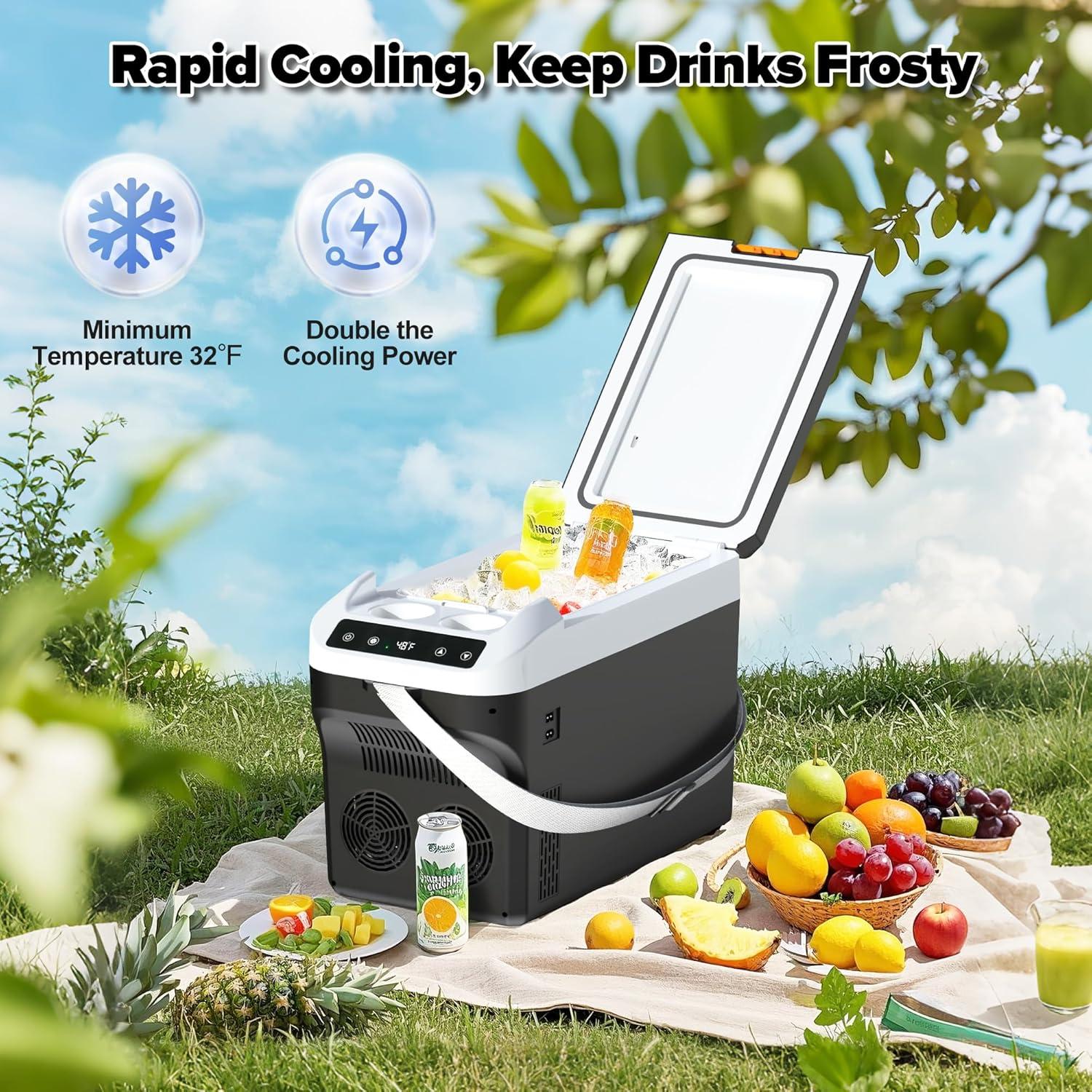 Refrigerador Portátil de Coche ADVWIN 22L 12V con Control Digital