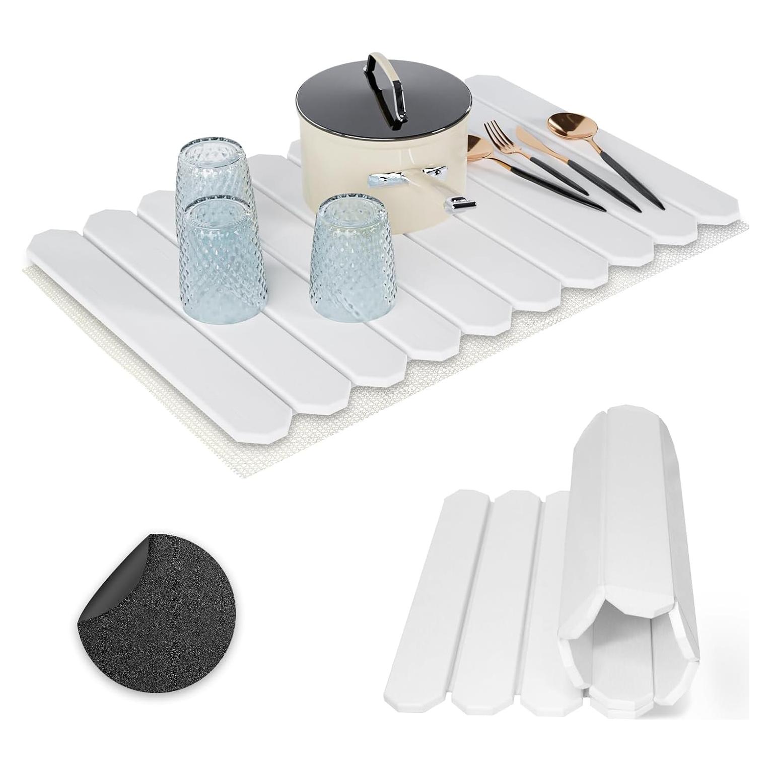 Alfombrilla de Secado de Platos Vorisebo 61x41 cm Blanca