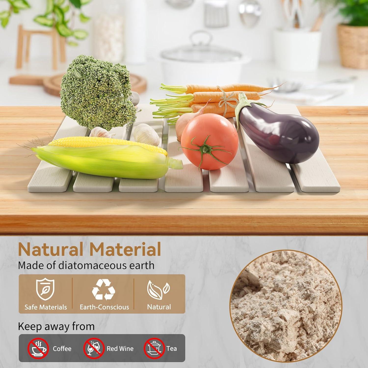 Alfombrilla de Secado de Piedra Diatomácea AEFLM 39.4x30cm Blanca