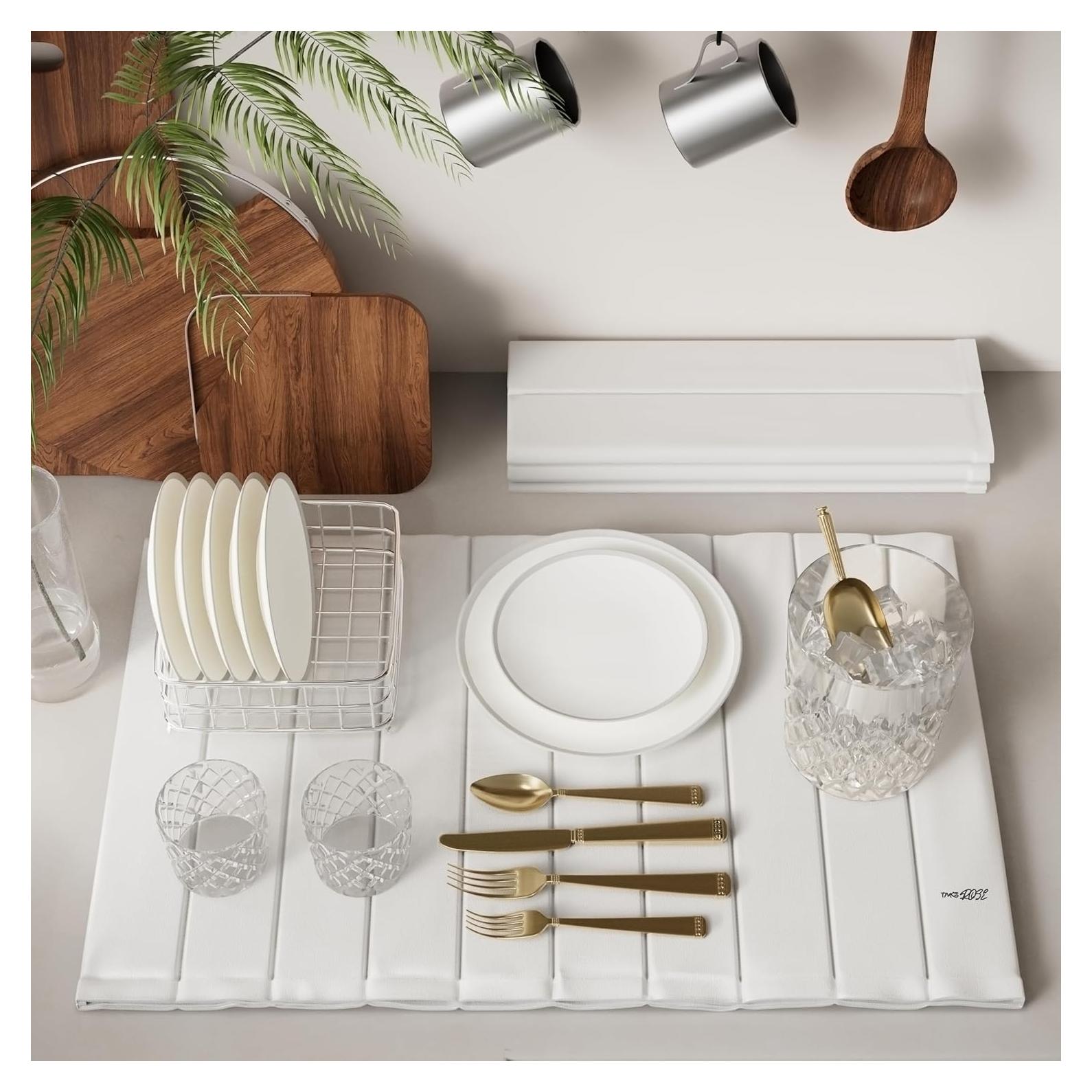 Alfombrilla de Secado de Platos de Piedra Imgrose 61x41 cm