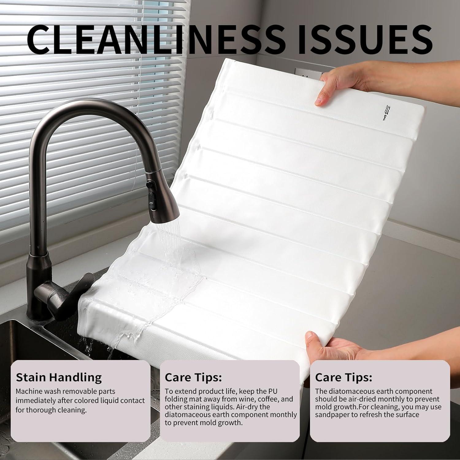 Alfombrilla de Secado de Platos de Piedra Imgrose 61x41 cm