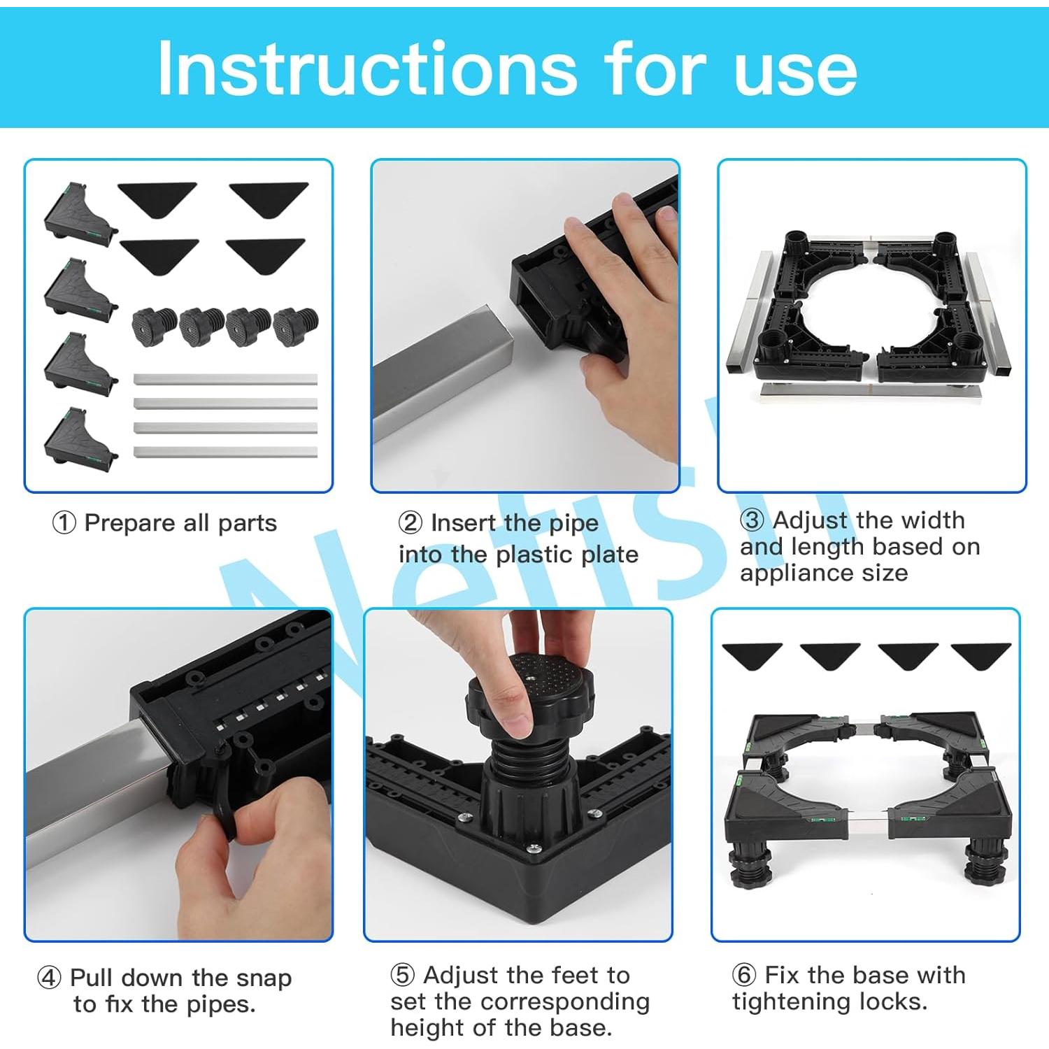 Base Elevada Nefish para Mini Refrigerador Ajustable 42.4x42.4cm
