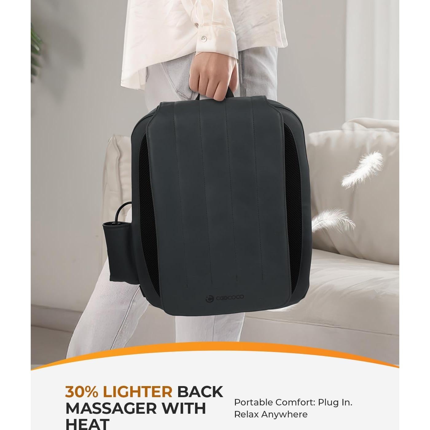 Masajeador de Espalda Shiatsu CooCoCo con Calor 4D