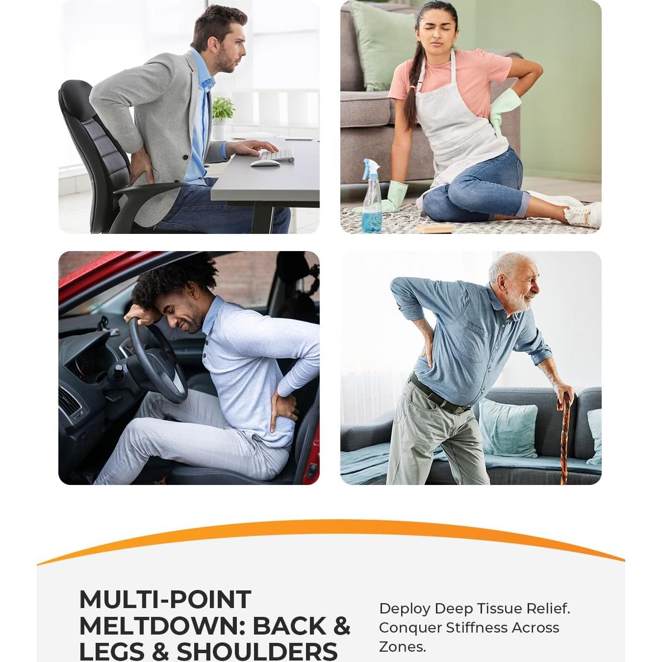 Masajeador de Espalda Shiatsu CooCoCo con Calor 4D