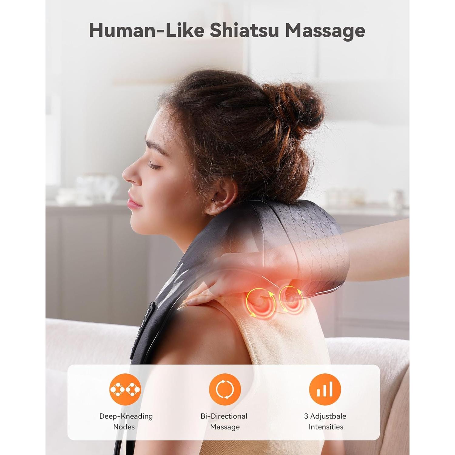 Masajeador de Cuello y Espalda Eléctrico COPYJOY 4D con Calor