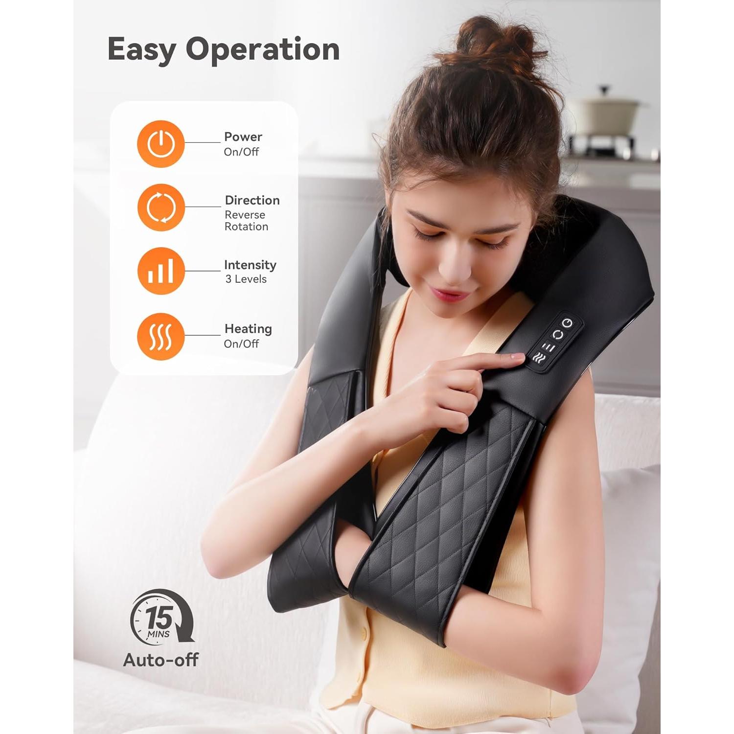 Masajeador de Cuello y Espalda Eléctrico COPYJOY 4D con Calor