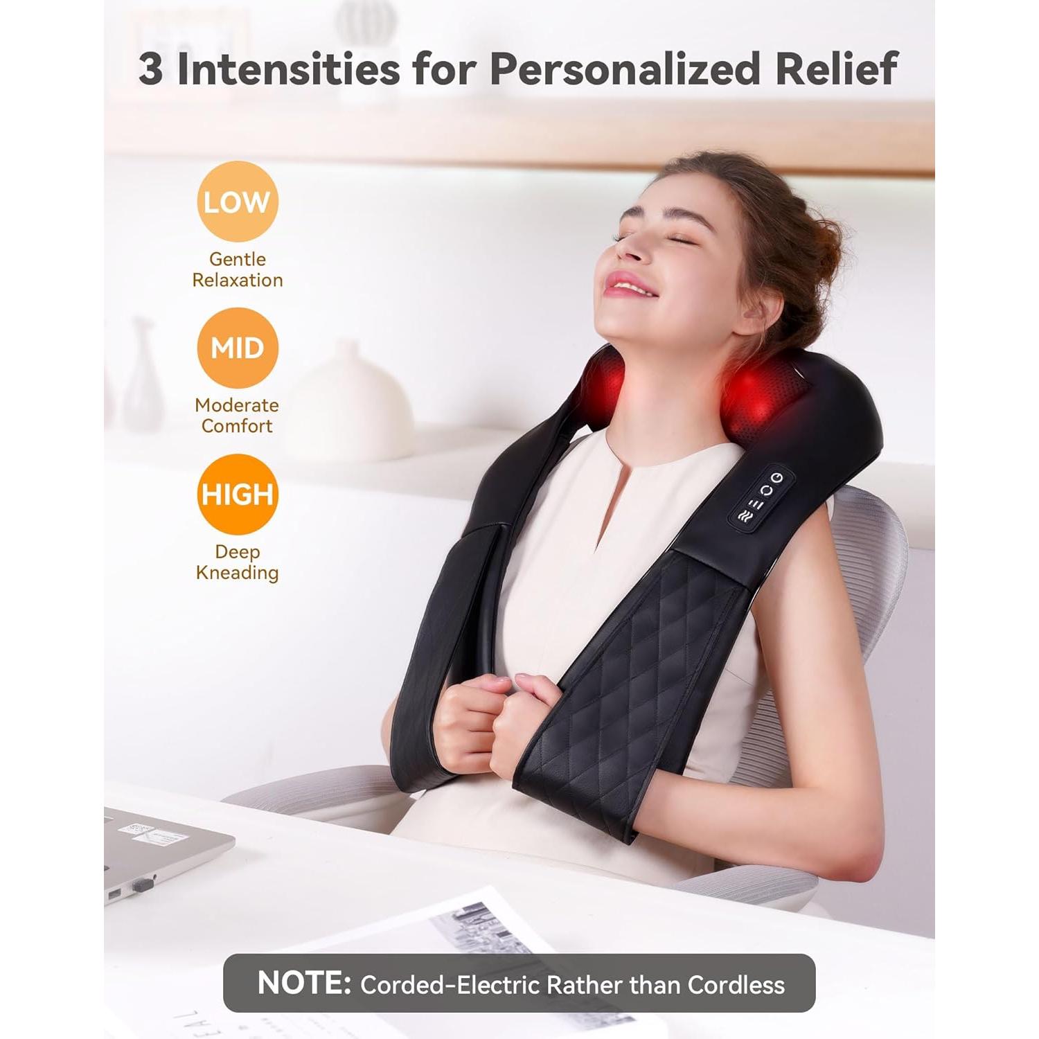 Masajeador de Cuello y Espalda Eléctrico COPYJOY 4D con Calor