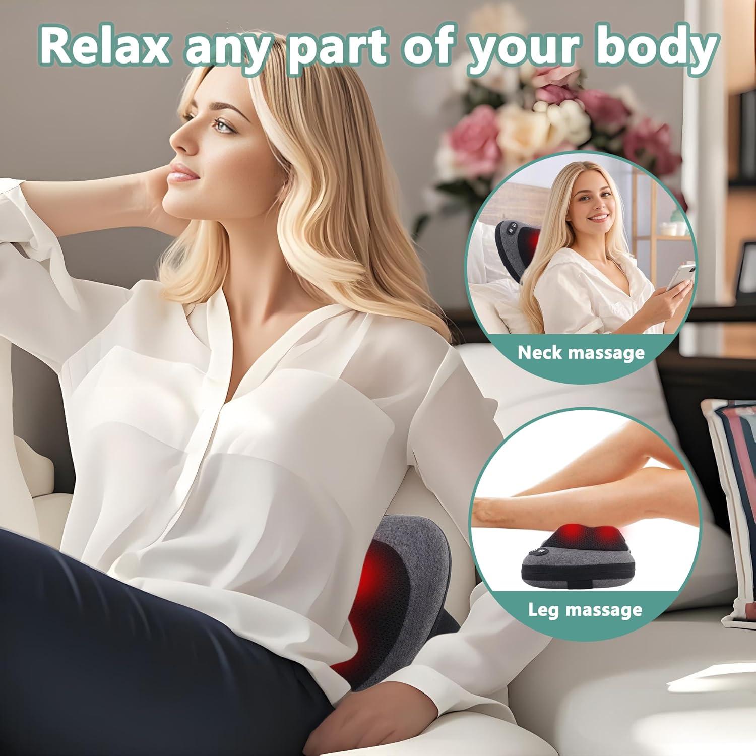 Masajeador de Cuello y Espalda Shiatsu APXPF con Calor 31.2x18cm