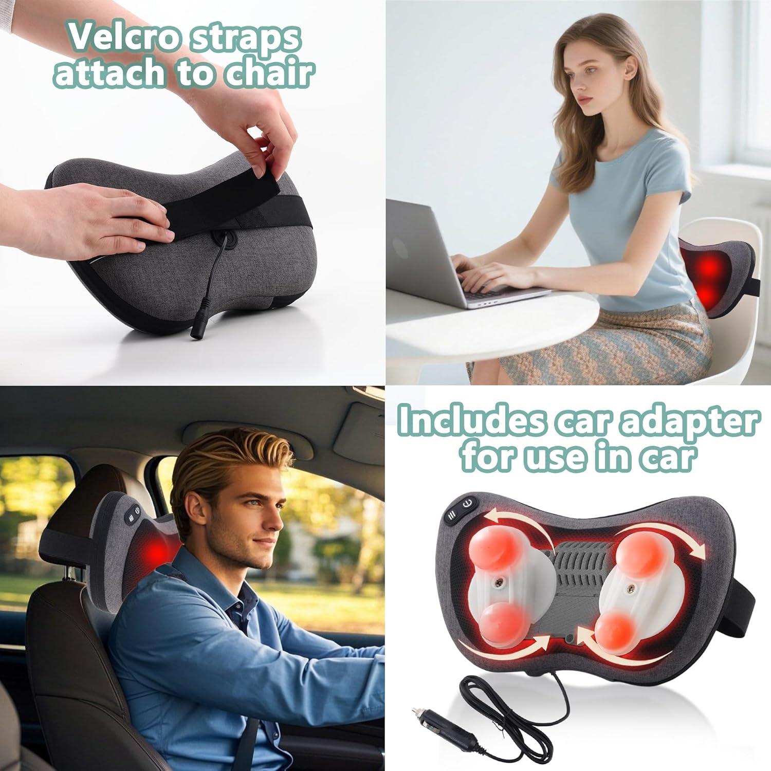 Masajeador de Cuello y Espalda Shiatsu APXPF con Calor 31.2x18cm