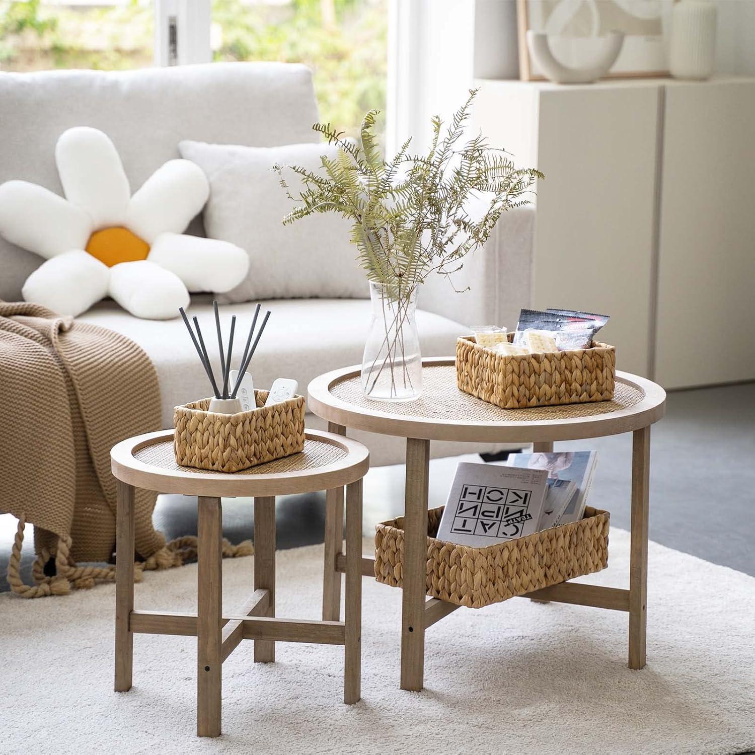 Cestas de Mimbre FairyHaus 3Pack para Almacenamiento Natural