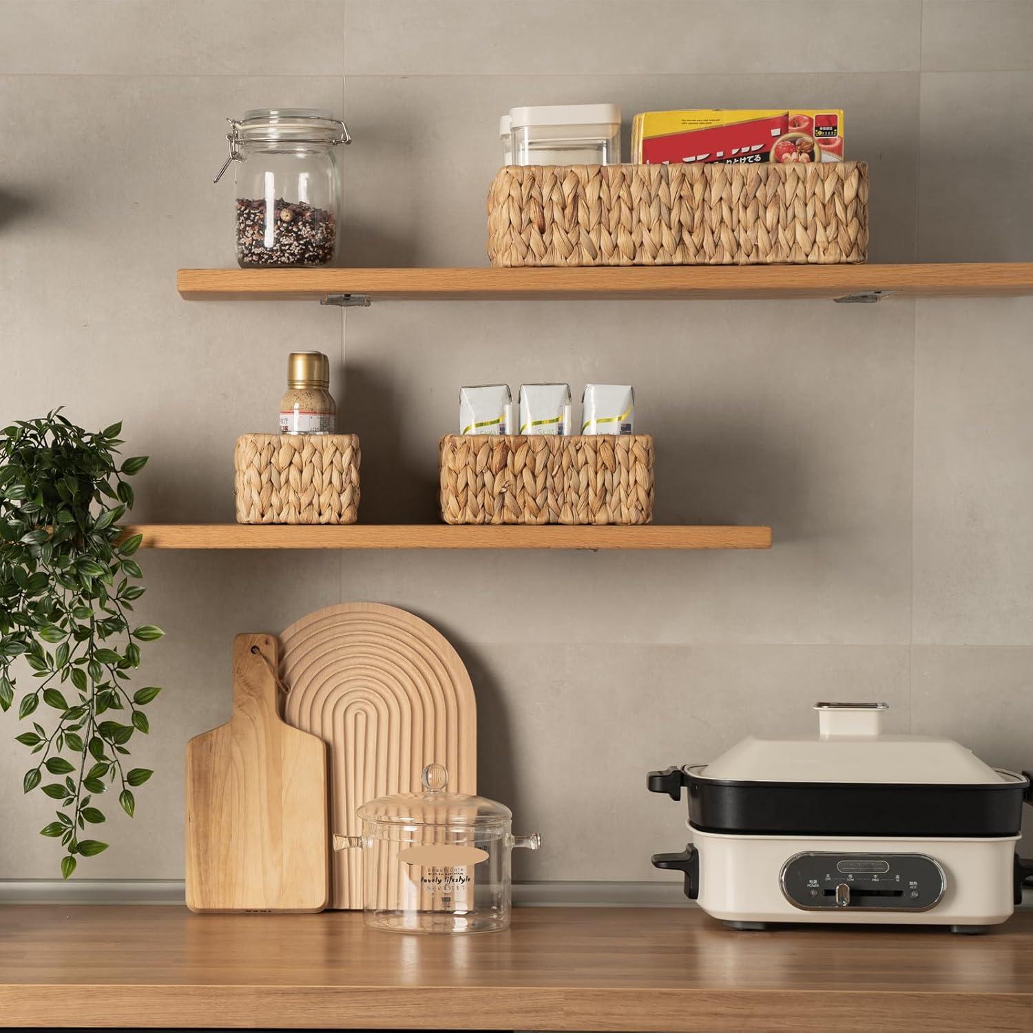 Cestas de Mimbre FairyHaus 3Pack para Almacenamiento Natural