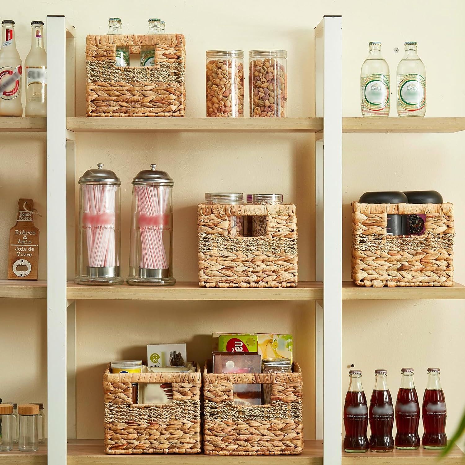 Cestas de Almacenamiento Bagnizer Tejidas a Mano 2-Pack 25.4x21.6x17.8cm