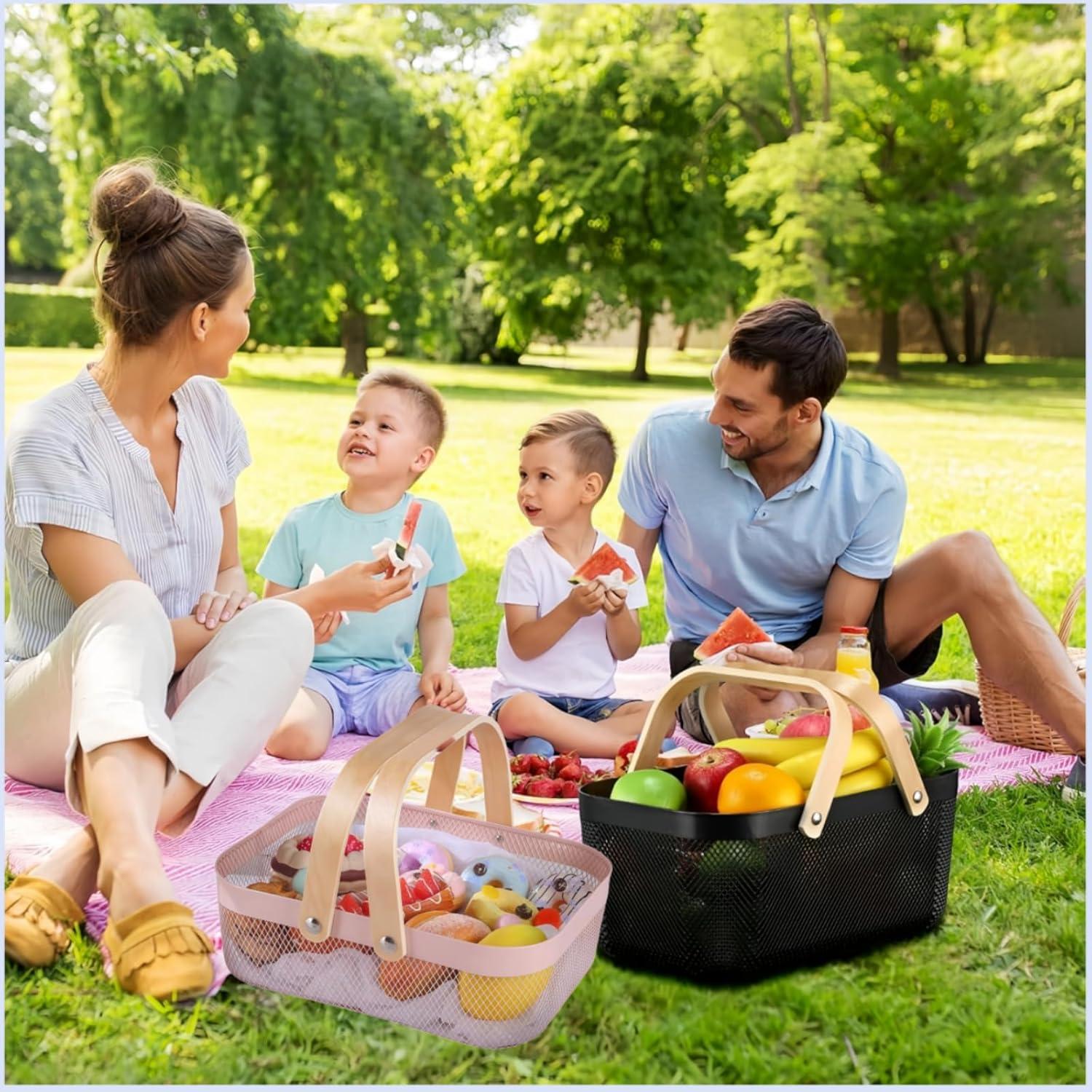 Cestas de Cosecha JSLYNB 3 Piezas Plástico Negro 39.9x24.4x18cm