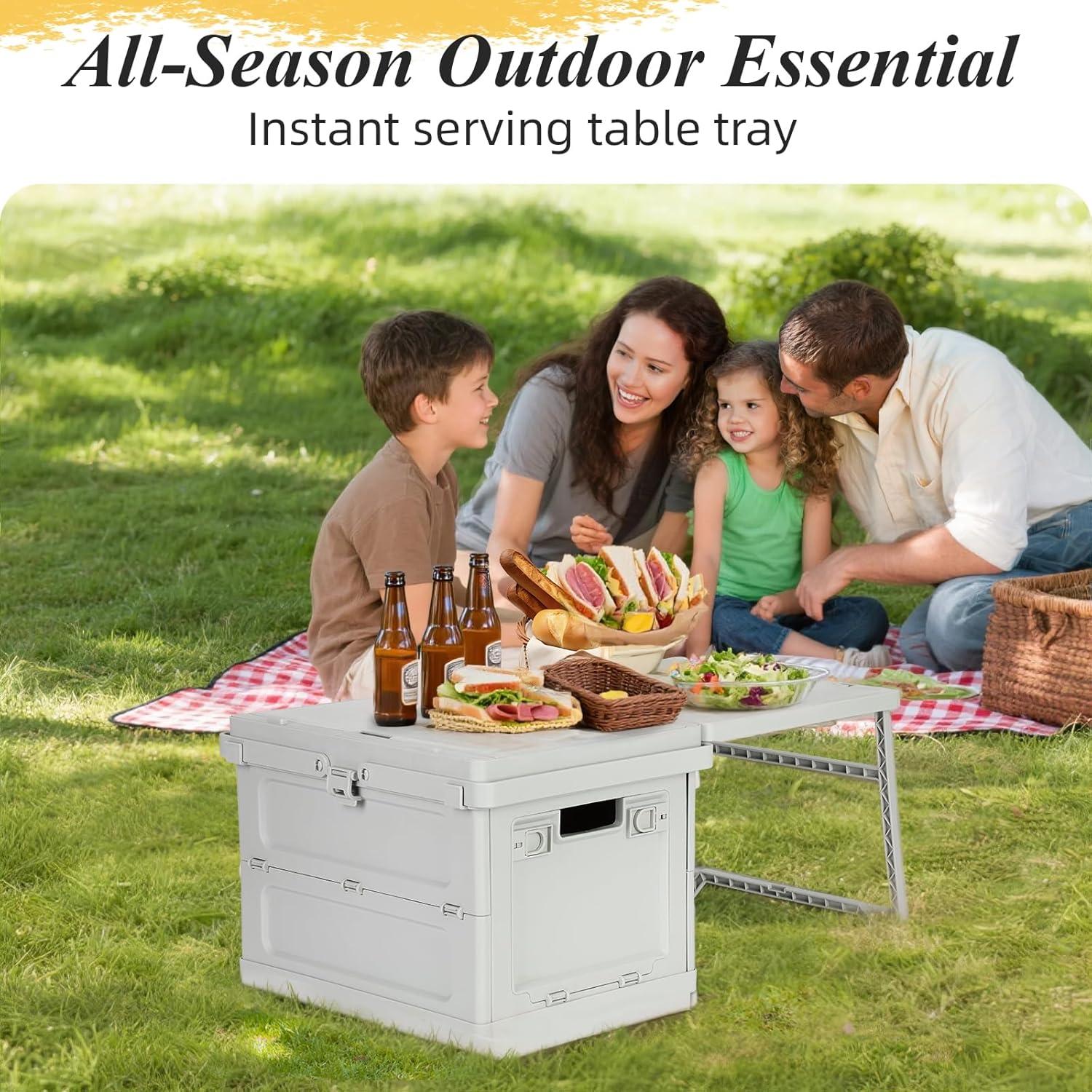 Cesta de Picnic Plegable Mangoct 3-en-1 con Mesa 16.5L